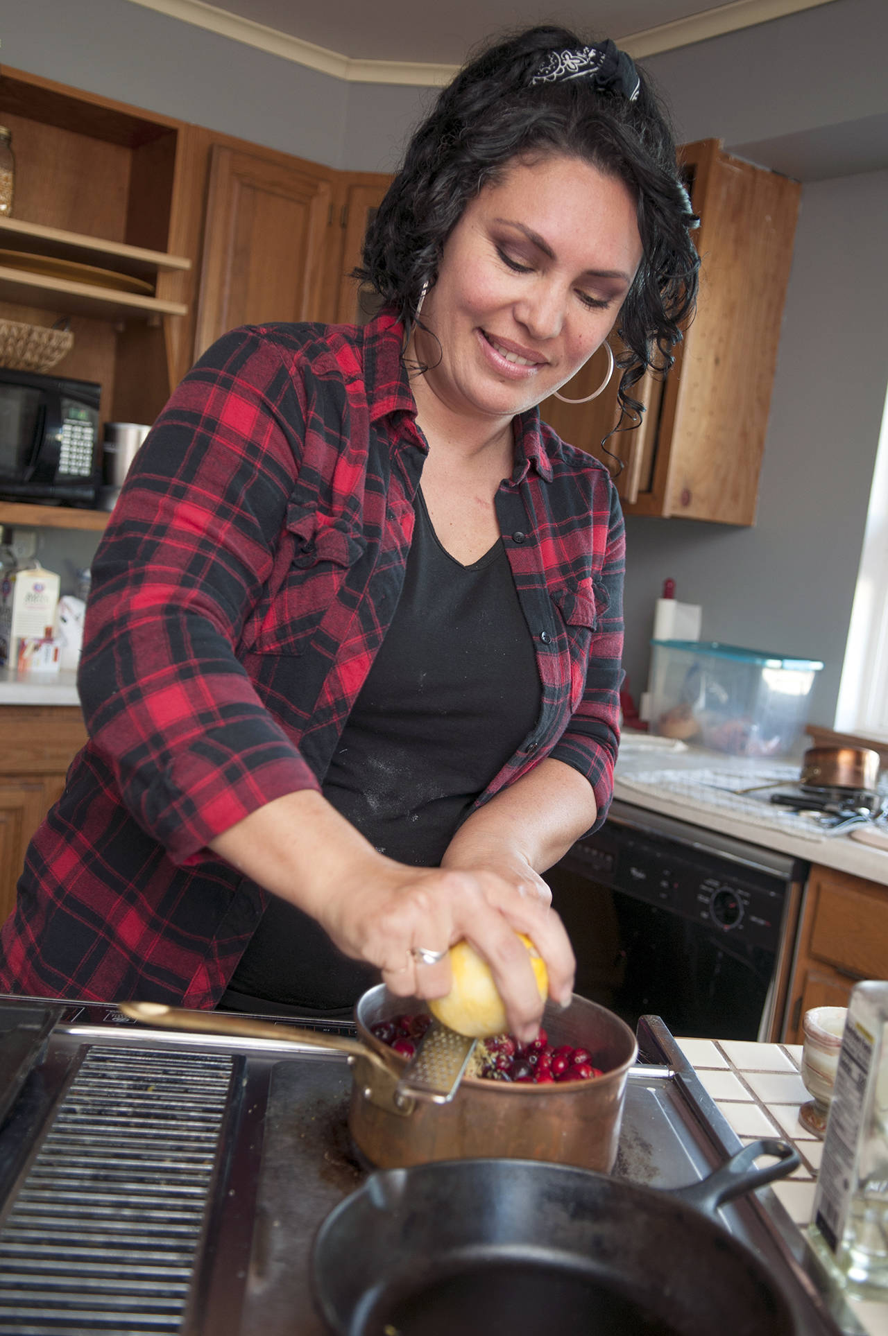 Marcy Merrill photo                                Angela Weasa-Johnson of Grayland concocts her cranberry lemon meringue tarts.