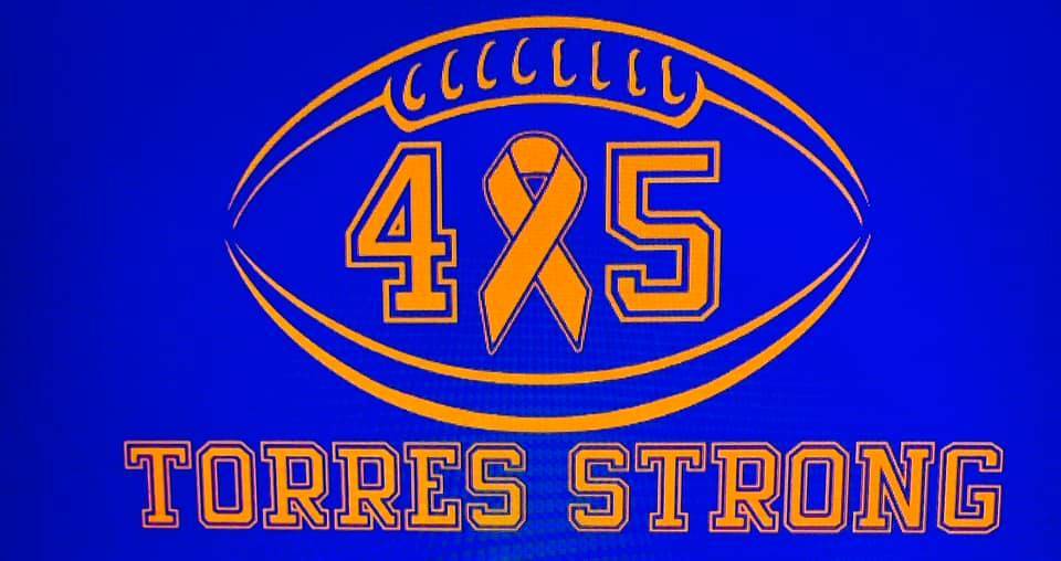 Submitted photo                                 Varsity Printworks in Montesano will sell T-shirts with this logo on them to help support Elma student Jesus Torres, whose football jersey number is 45. He has been diagnosed with leukemia.