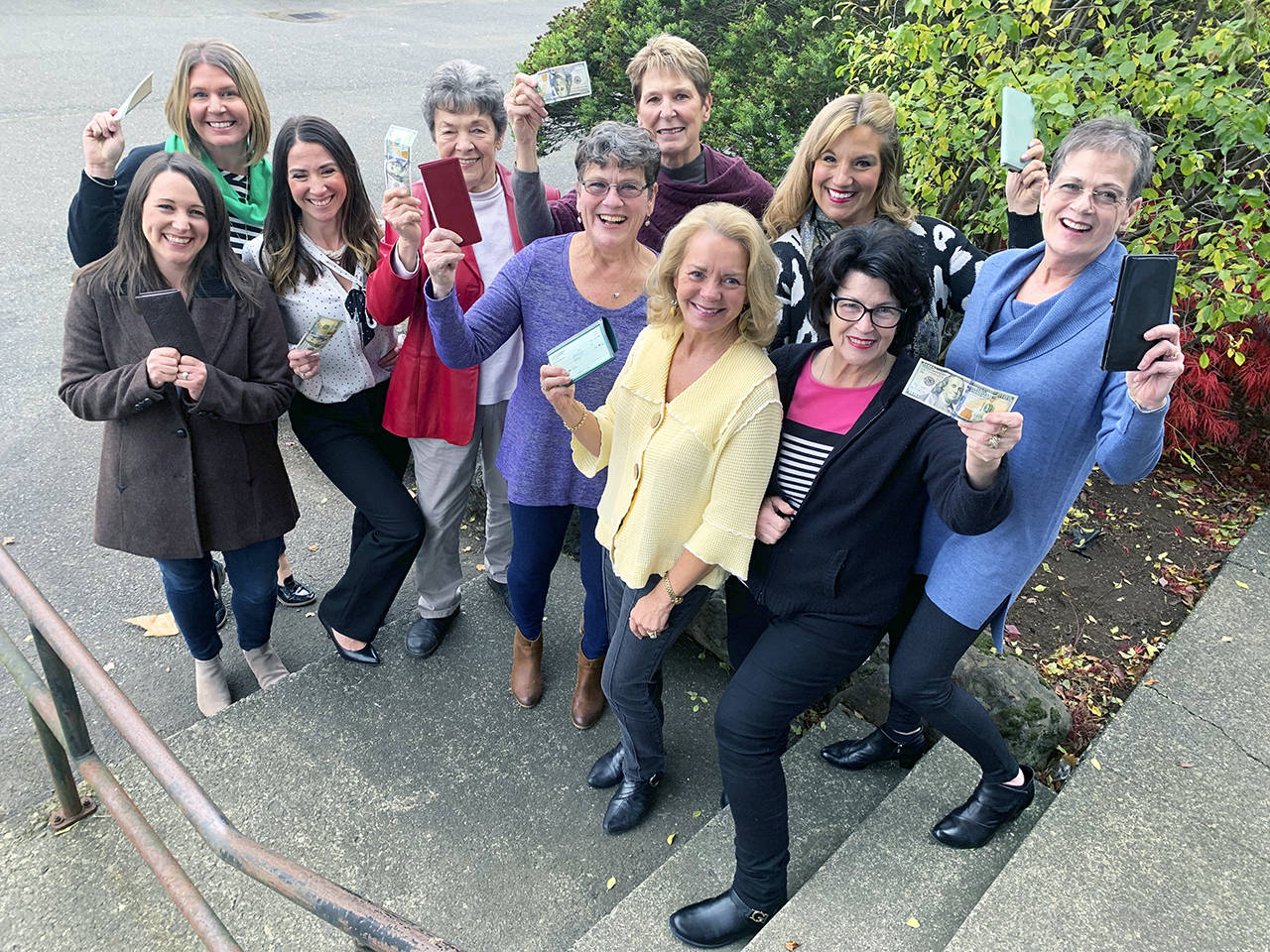 Kat Bryant | Grays Harbor News Group                                The founding members of 100+ Harbor Women Who Care are ready to share the wealth with local nonprofits. From left, they are Alissa Shay, Molly Bold, Franzine Potts, Martha George, Diana Grigsby, Maryann Welch, Dori Unterseher, Jessica Hoover, Donnajeanne Williams and Pat Oleachea.
