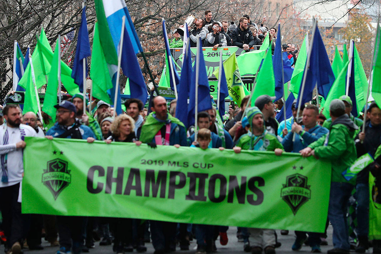 Sounders celebrate MLS Cup title with parade and rally at Seattle Center
