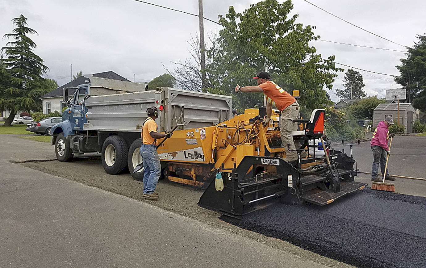 COURTESY PHOTO                                The City of Aberdeens proposed 2020 budget includes $729,000 for repaving roads through its Transportation Benefit District.