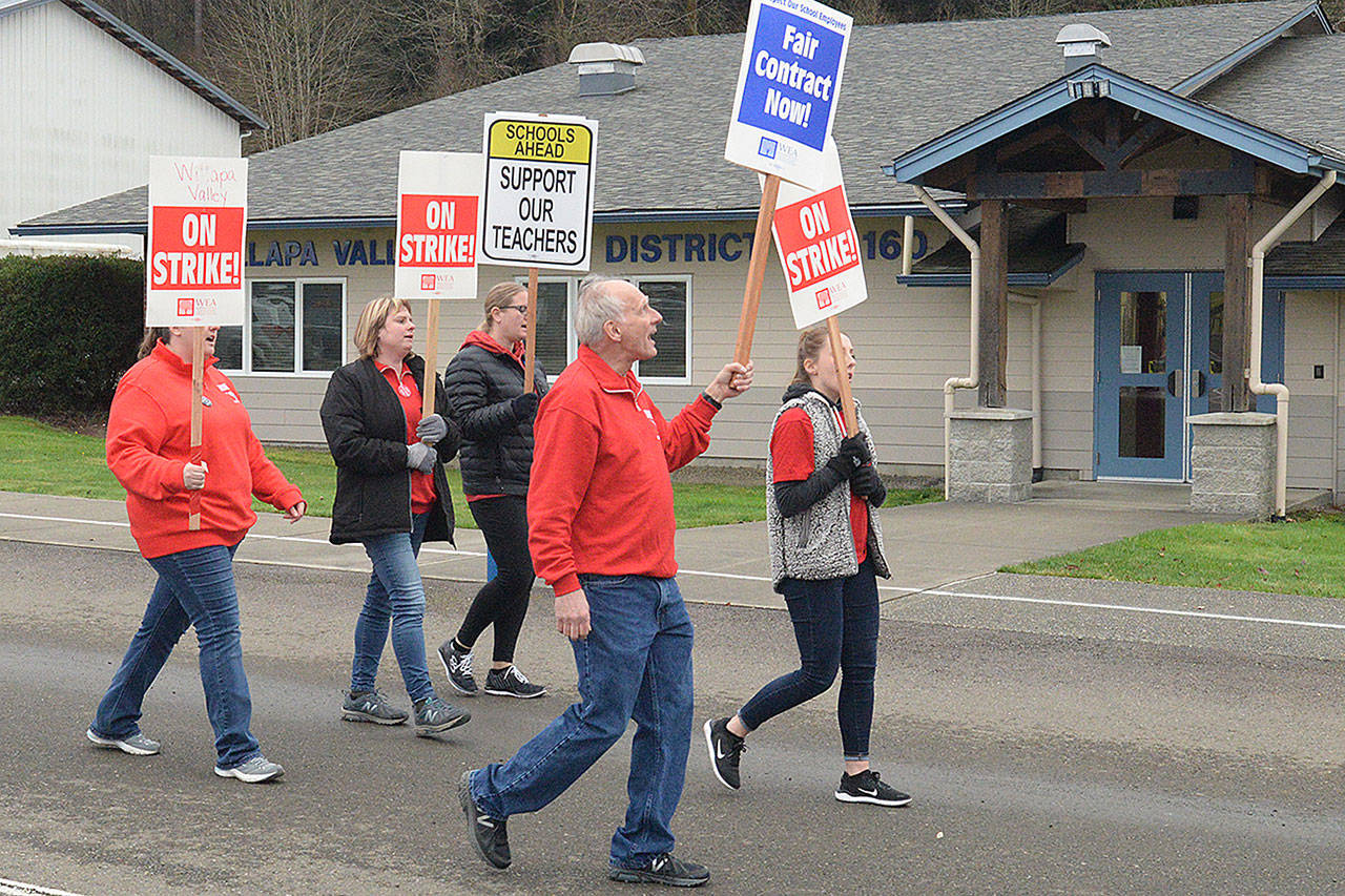 Salaries at issue as Willapa Valley teachers strike continues
