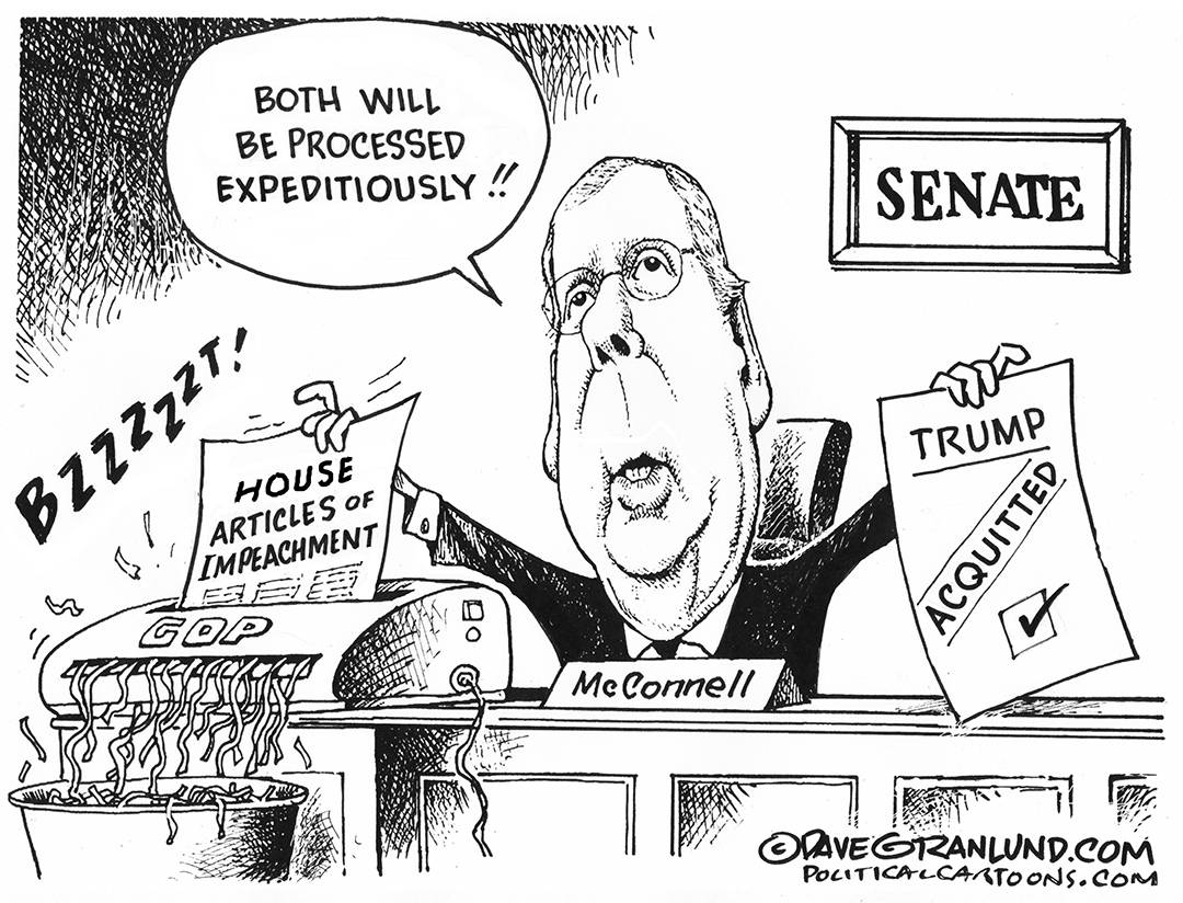 Image result for political cartoons on impeachment