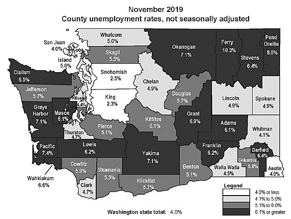 Grays Harbor unemployment up to 7.1% in November