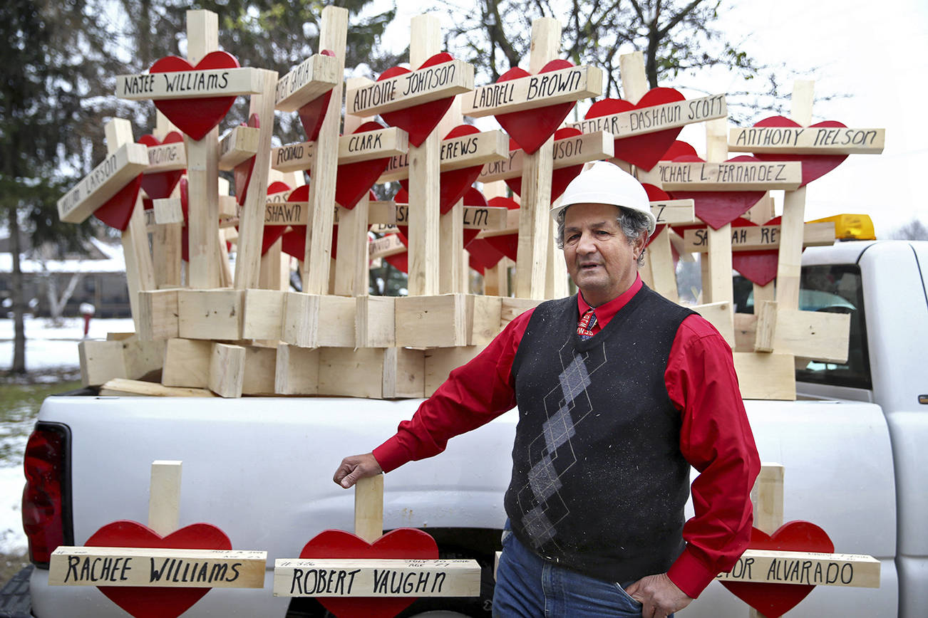 After making 27,000 crosses for mass shooting victims, Illinois man calls it quits