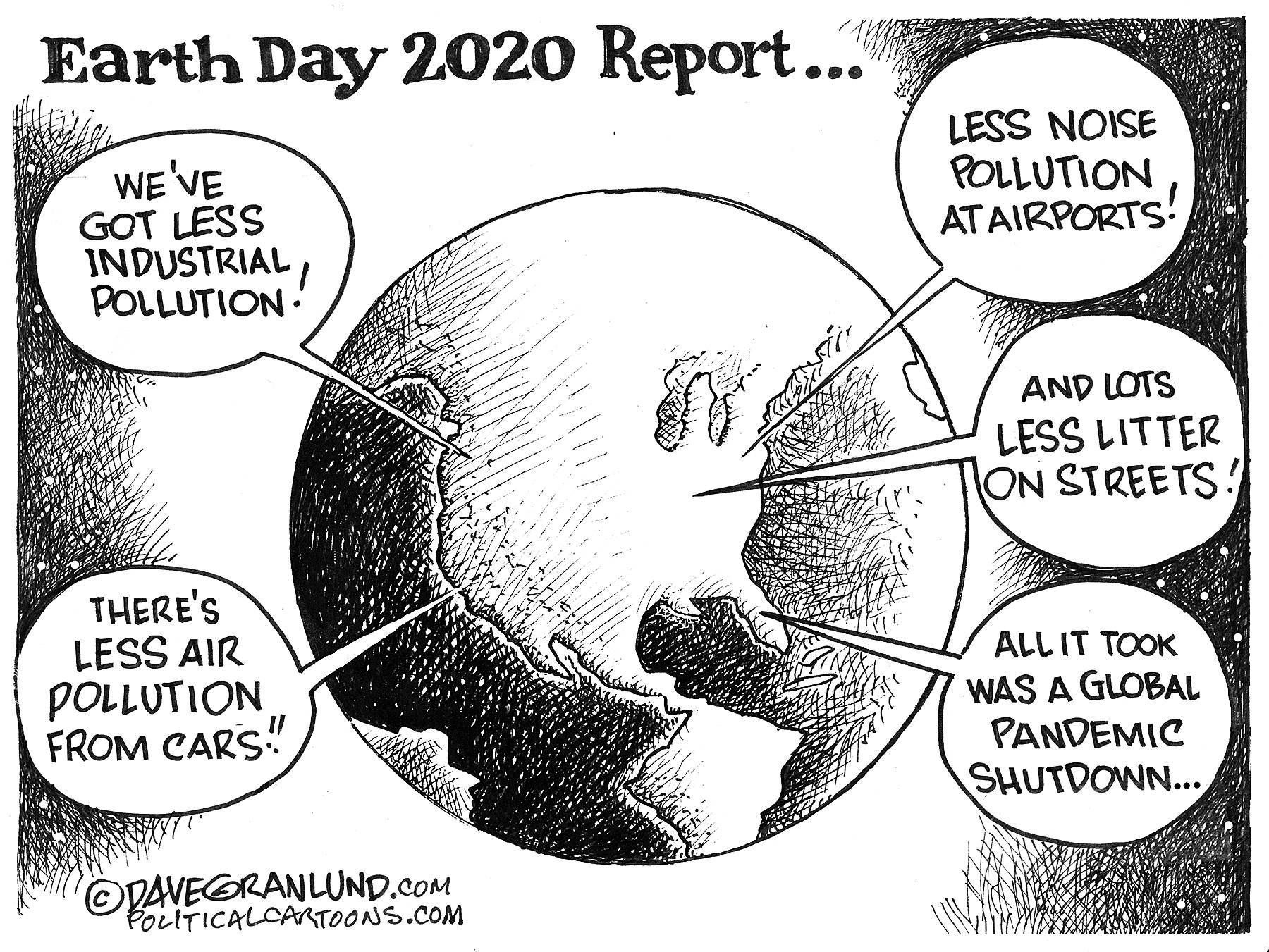 Earth Day 2020 report by Dave Granlund, PoliticalCartoons.com