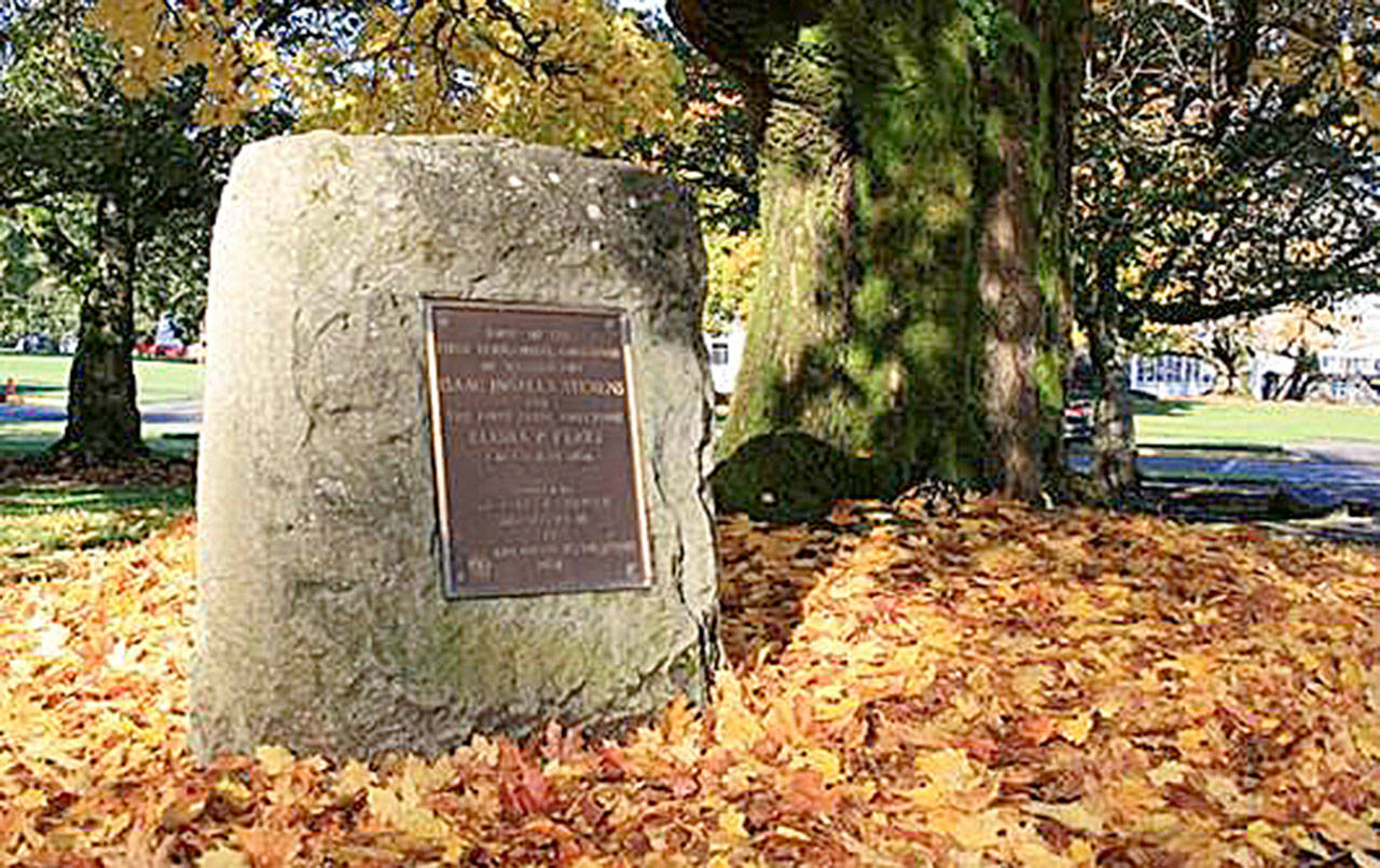 COURTESY WASHINGTON STATE PATROL                                 Police are seeking information about this historical marker, which was pried off its stone and stolen from the Capitol campus in Olympia.