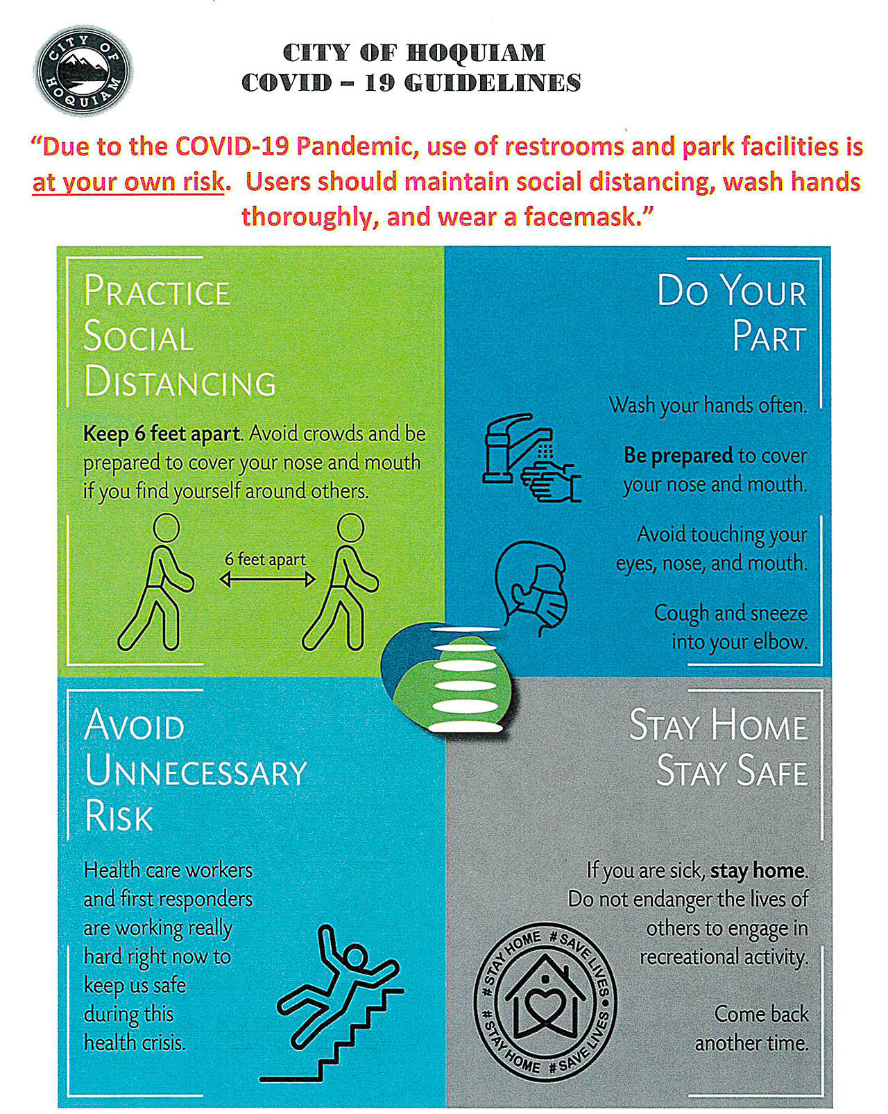 Hoquiam reopens city parks, City Hall remains closed to public access