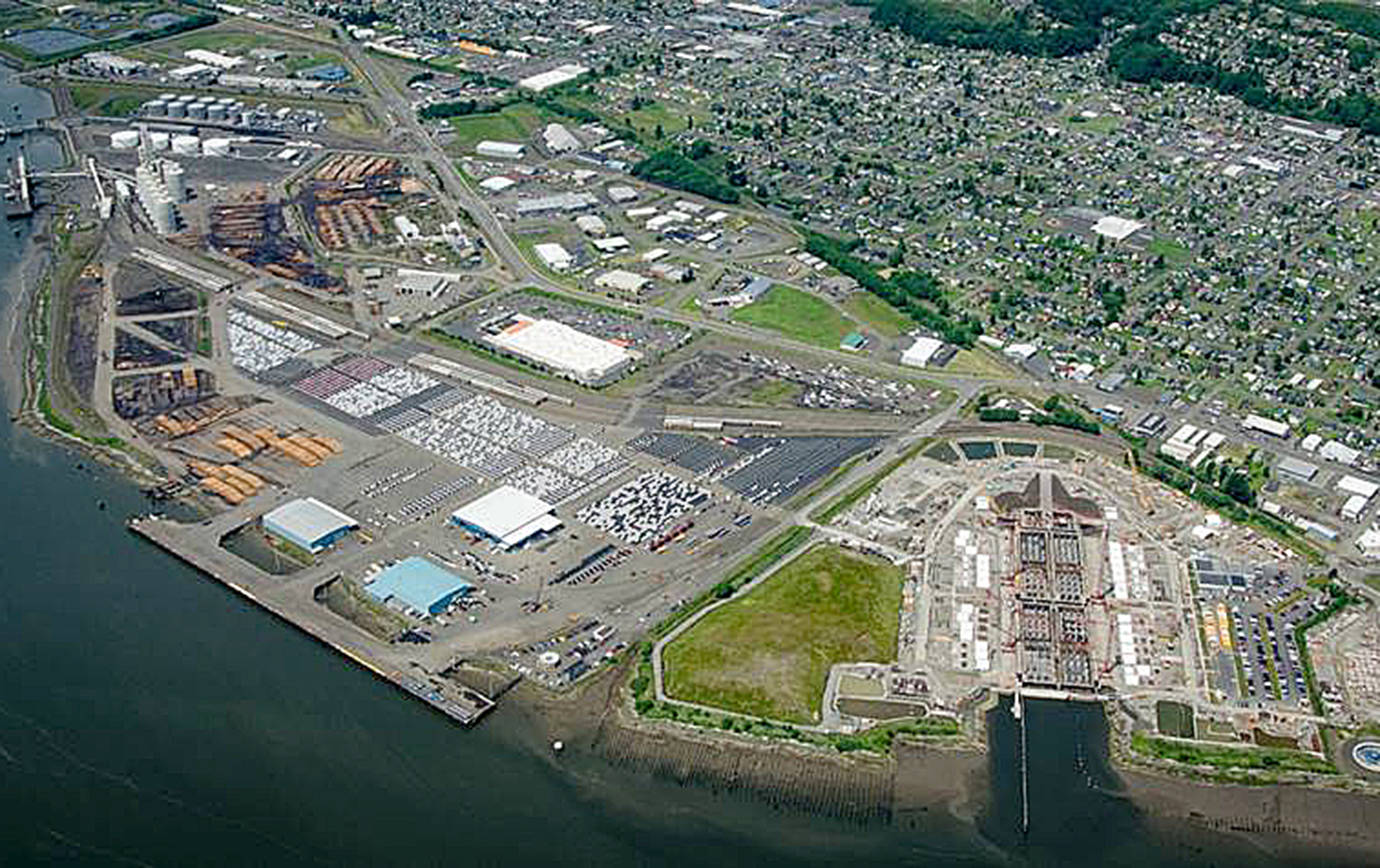 COURTESY PHOTO                                 The Port of Grays Harbor has been awarded a $50,000 grant to complete the East Terminal 4 cargo yard expansion plan. The plan will address options for incorporating the 55-acre former Department of Transportation 520 floating bridge pontoon construction site into the Port’s existing marine terminal complex.