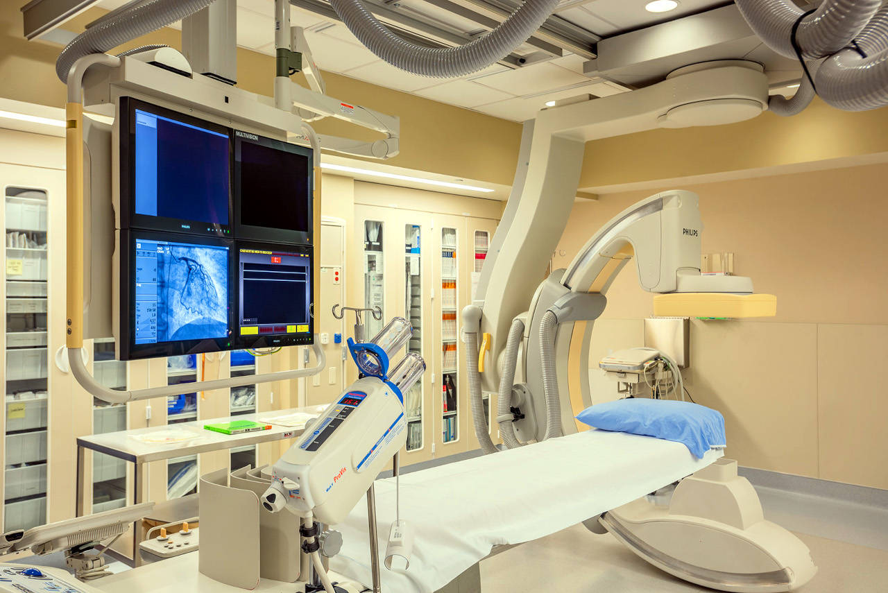 A digital fluoroscopy machine, which is used to identify and repair cardiac issues by generating a 180 degree view of the heart and its functioning, is shown at Grays Harbor Community Hospital’s Cardiac Cath Lab. (Photo courtesy of Grays Harbor Community Hospital)