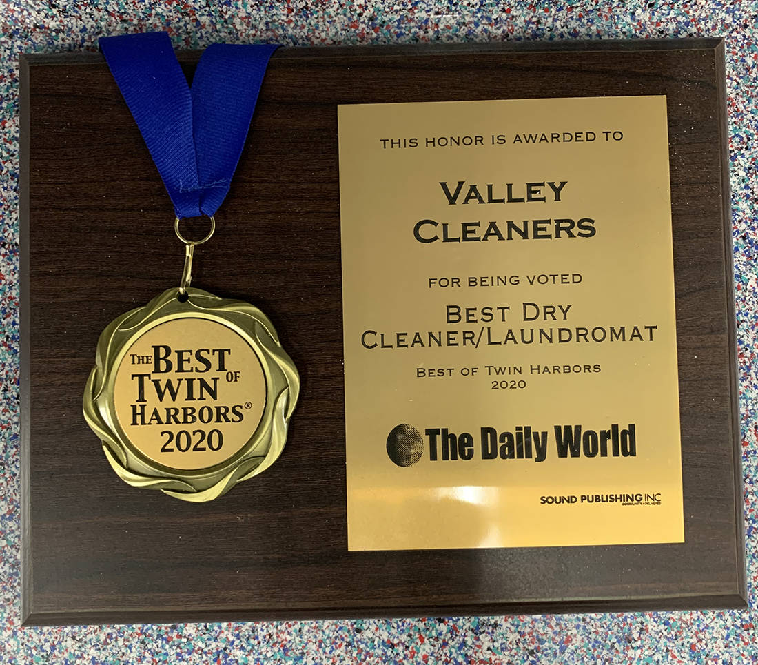 Valley Cleaners vated Best Dry Cleaner/Laundromat by the readers of the Daily World.