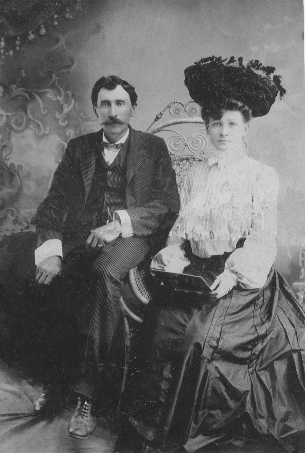 Harry and Lottie Dugas, whose Cosmopolis dairy farm was the site of the Sept. 15, 1920, murder of Aberdeen Special Agent Nicholas Koleski. (Dan and Jean Dugas Collection)