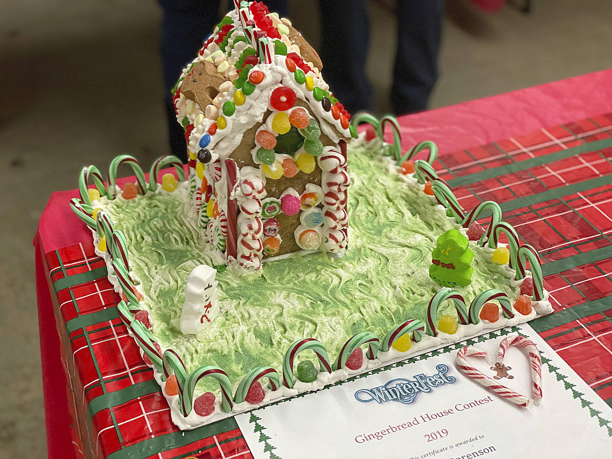 Eighty gingerbread house building kits were purchased and donated by a couple of local benefactors for those who wish to compete. The south-side Swanson’s and the original downtown location of the Tinder Box will be handing them out starting Nov. 17. (Photo by Rick Moyer)