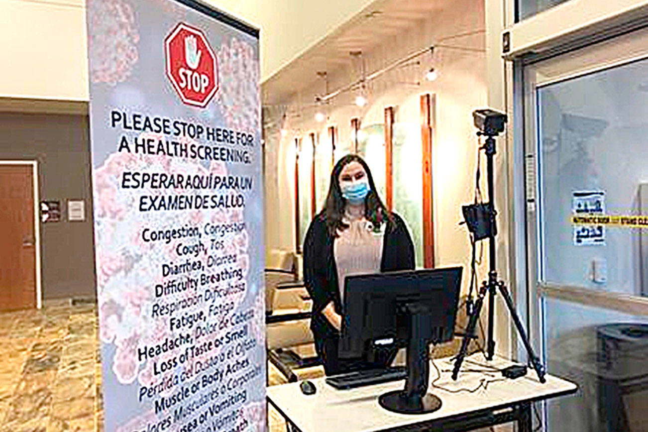Summit Pacific's Urgent Care entrance screening station is one of five in the Elma medical complex. (Courtesy photo)