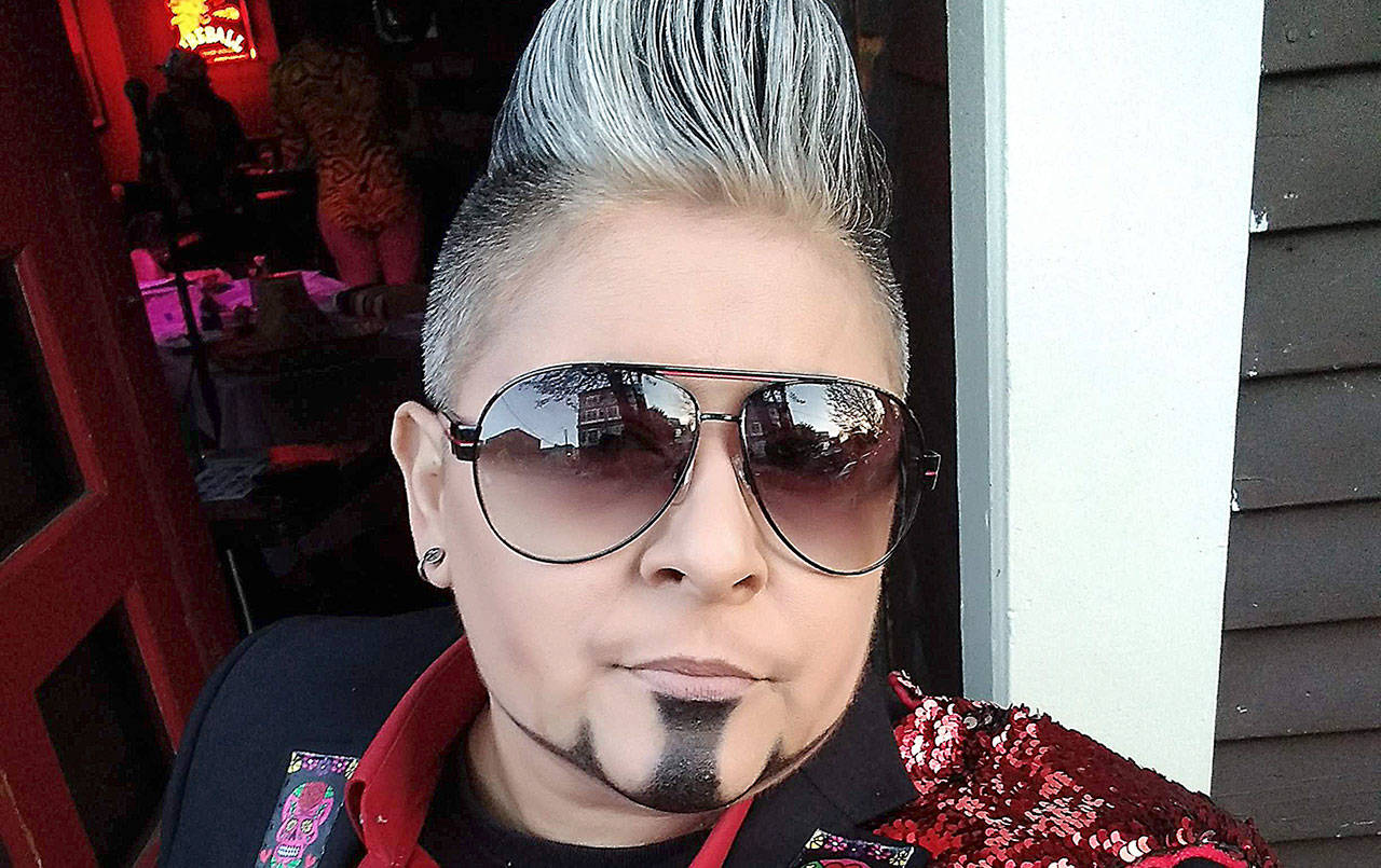 Ceasar Hart is the drag king persona for Kristi, who identifies as nonbinary – not exclusively male or female. (Courtesy photo)