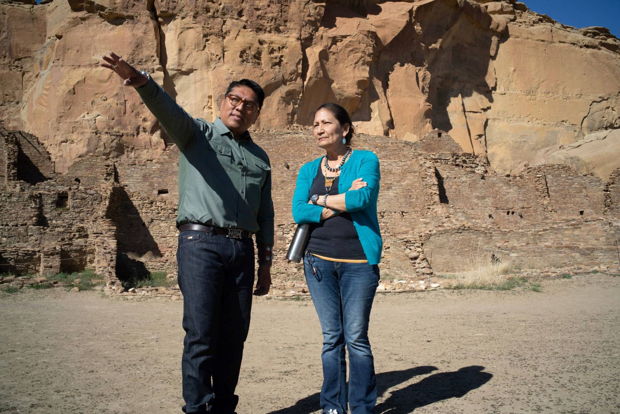 File photo
U.S. Rep. Deb Haaland, right, at Chaco Culture National Historical Park in New Mexico.