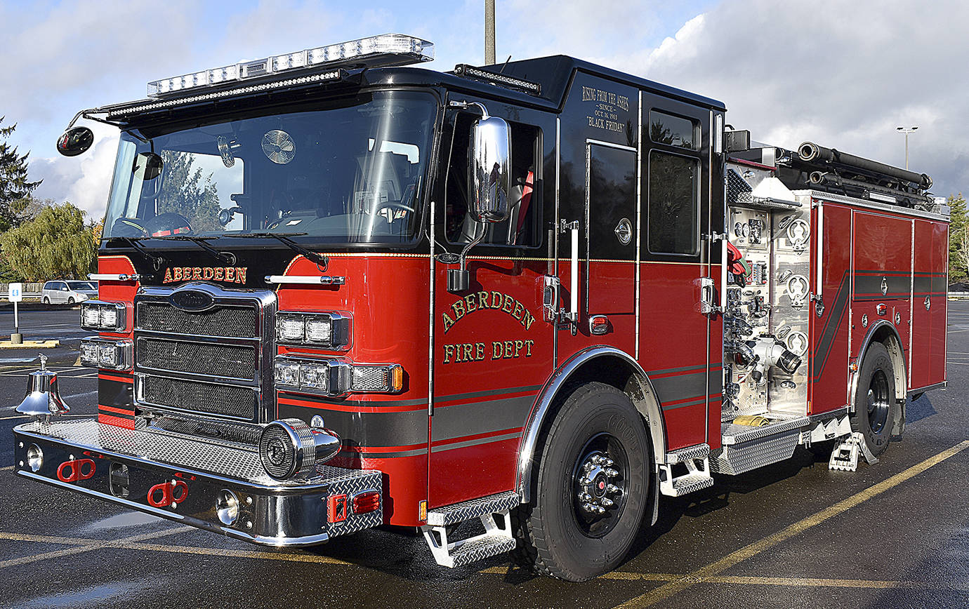 DAN HAMMOCK | THE DAILY WORLD 
A consultant has been hired to develop a plan for Aberdeen fire station upgrades that will, among other things, allow for proper storage of the department’s two new fire apparatus, delivered earlier this year.