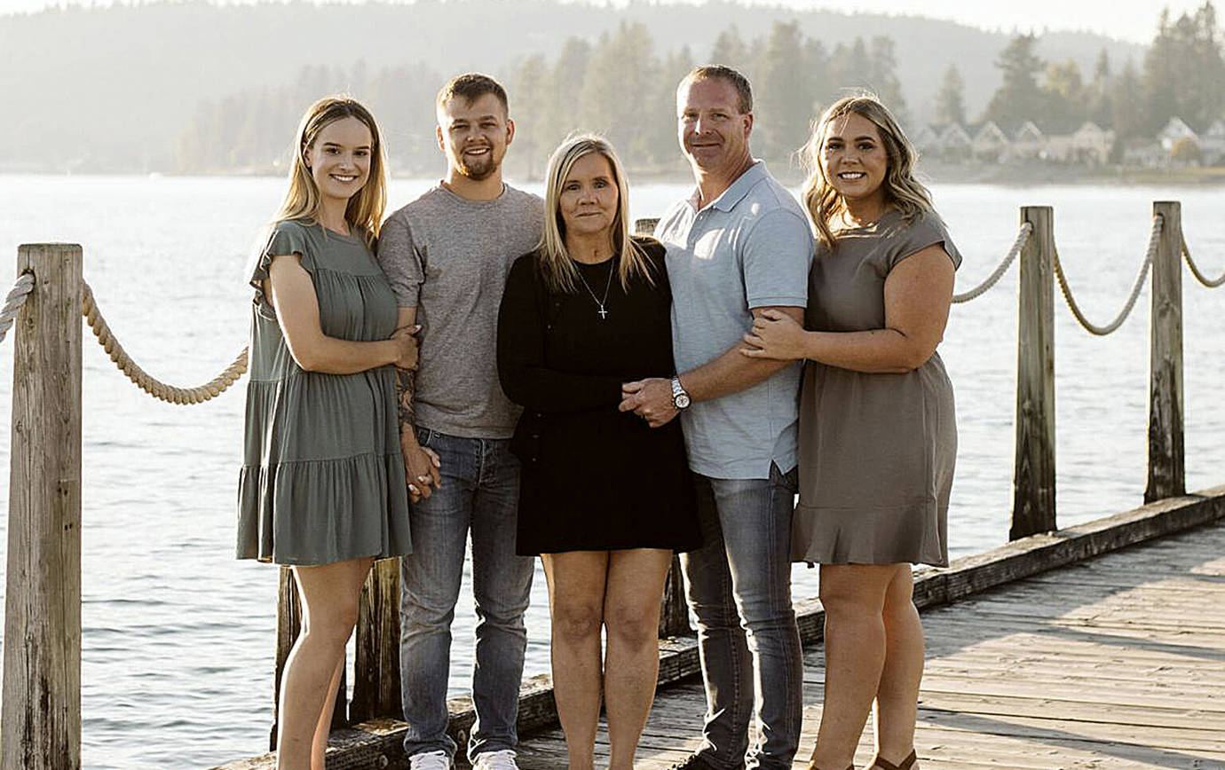 COURTESY PHOTO 
From left, Melynn Jorgensen, Franklin Taylor, Coralee Taylor, Chad Taylor and Amber Taylor pose for a family photograph.