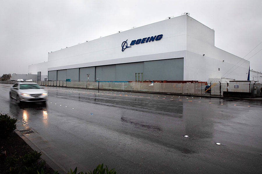 A car passes by Boeing&apos;s Advanced Developmental Composites facility on East Marginal Way S. in Seattle on Tuesday, Jan. 5, 2020. The building has housed many secretive research projects. It was here Boeing perfected the manufacturing methods used to fabricate large parts of the B-2 Stealth bomber in the early 1990s and the wings of the 787 in the 2000s. Boeing now plans to close the facility. (Ellen M. Banner/Seattle Times/TNS)