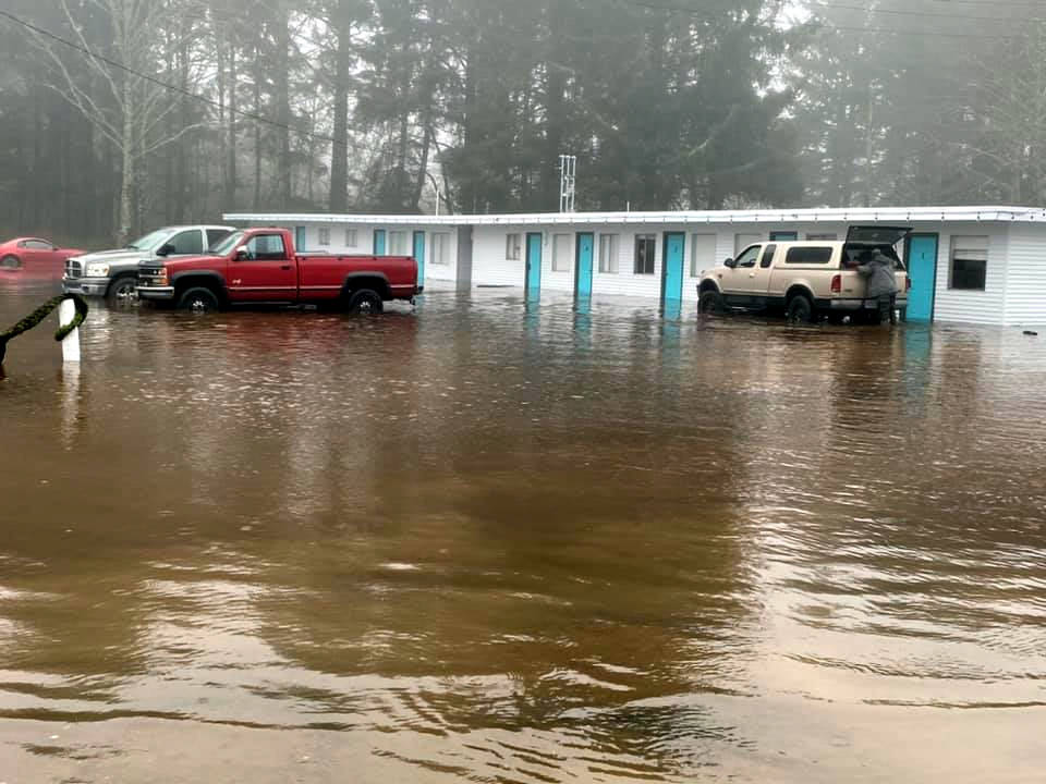 SUBMITTED PHOTO 
All eight rooms at the Echoes of the Sea Motel were flooded on Tuesday. Floodwaters were measures anywhere from 6-10 inches in each room and were still present on the property’s RV and tent sites as of Wednesday afternoon.