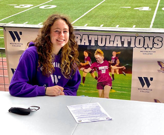 Montesano midfielder Brooke Streeter signed a Letter of Intent on Saturday to play for Westminster College (Salt Lake City, UT) next season. (Submitted photo)