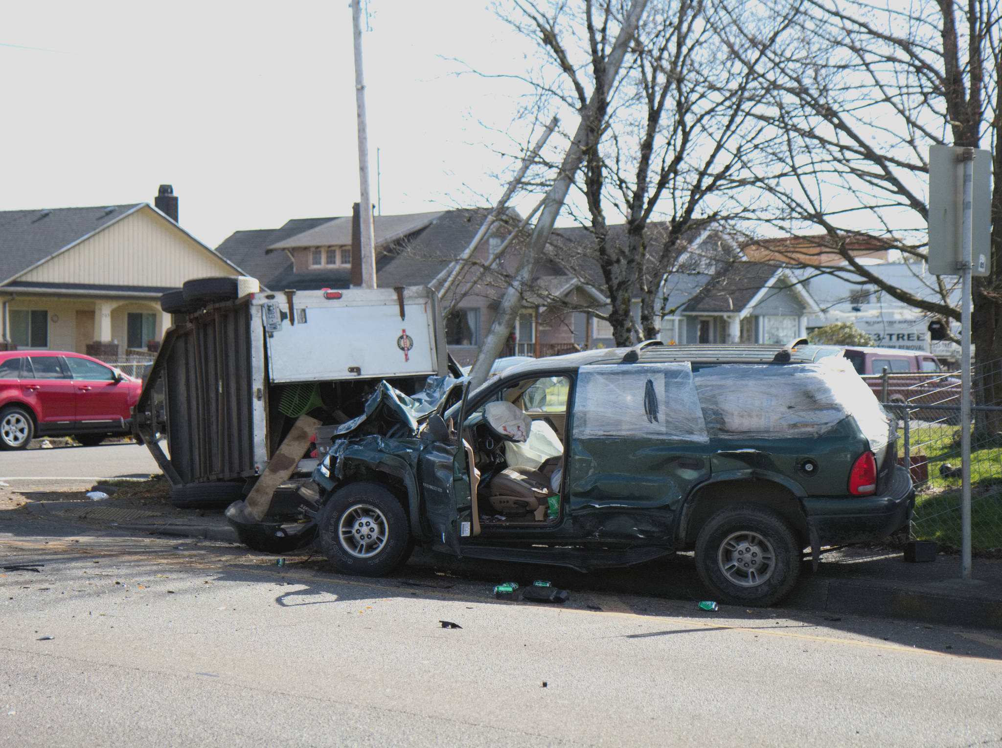 RYAN SPARKS THE DAILY WORLD 
A two-vehicle wreck in Aberdeen Sunday that sent three people to the hospital is under investigation.