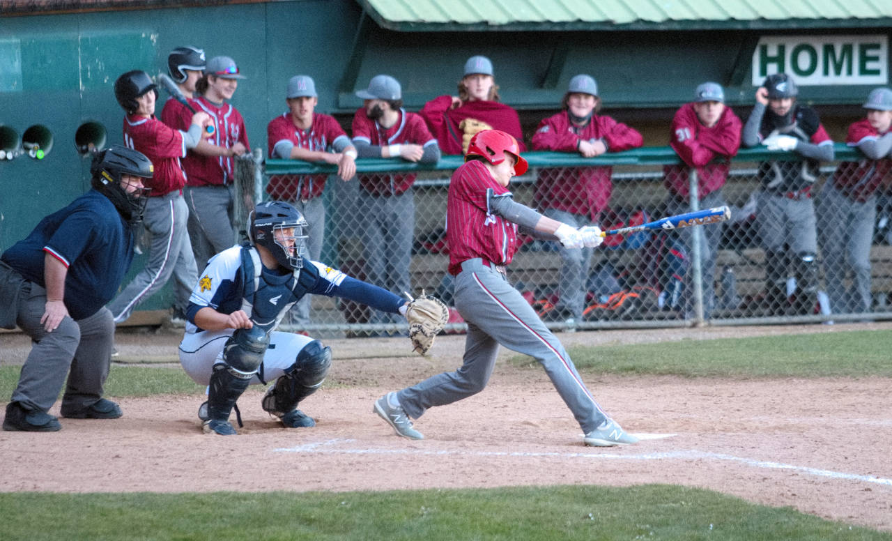 RYAN SPARKS | THE DAILY WORLD Hoquiam’s Cayden Kempf had three hits in the game to lead the Grizzlies in a 13-3 loss to Aberdeen Monday at Olympic Stadium.