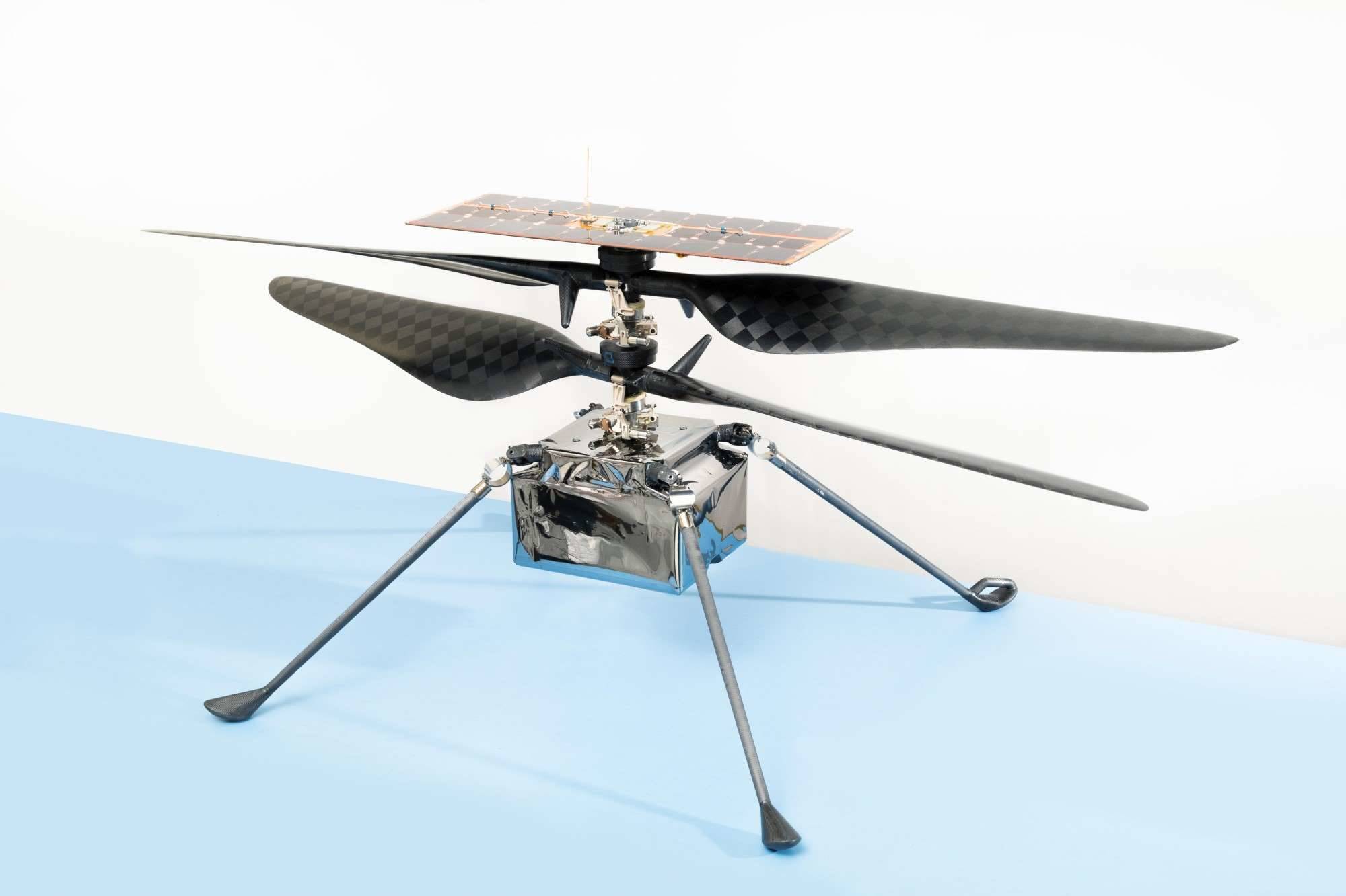 NASA’s Ingenuity helicopter arrived on Mars attached to the underbelly of the Perseverance rover in mid-February. It has been deployed and is charging batteries and performing testing ahead of its maiden flight. 
Jet Propulsion Laboratory photo