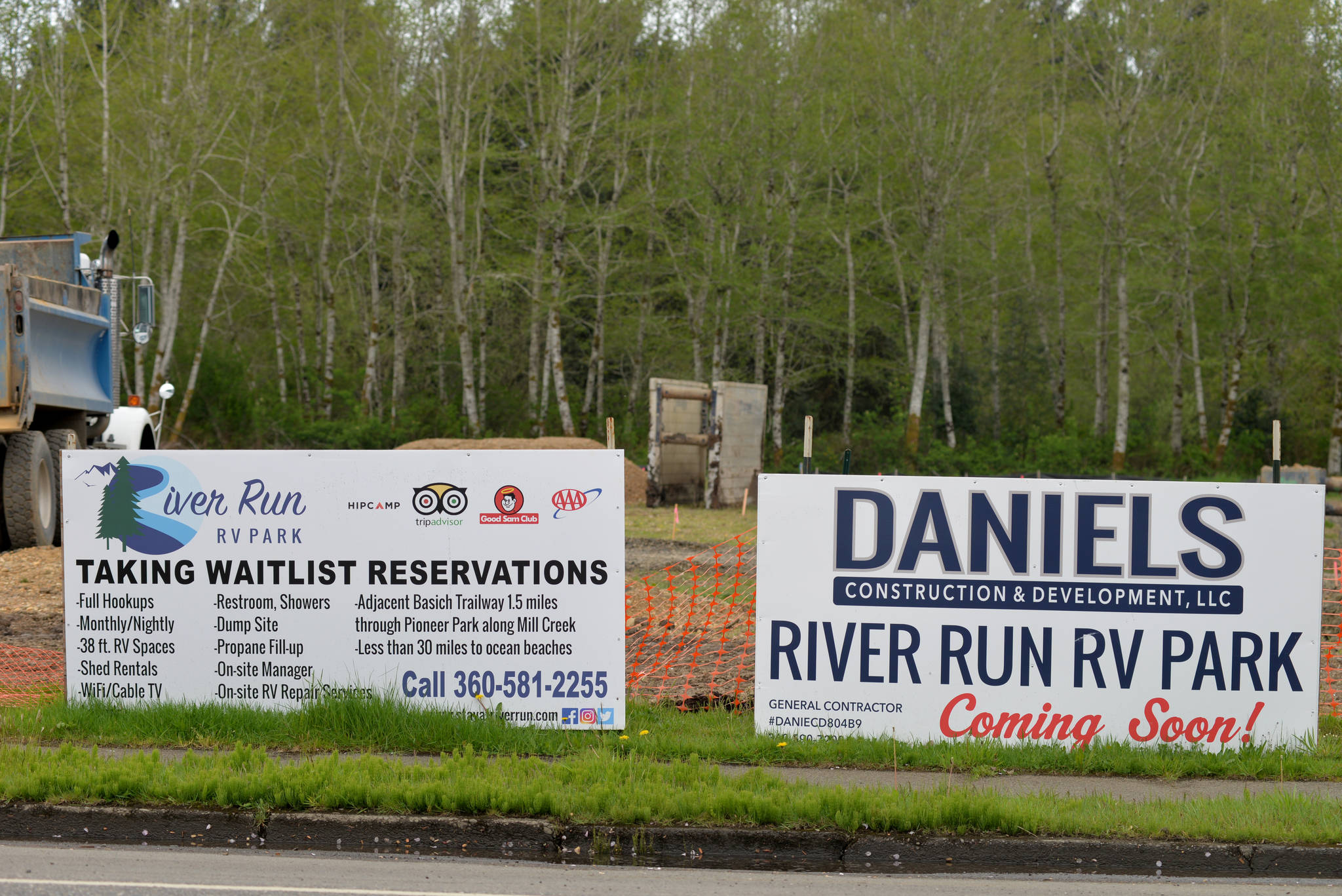 Reservations are already being taken for the River Run RV Park at the west entrance to Cosmopolis. (DAVE HAVILAND/ THE DAILY WORLD)