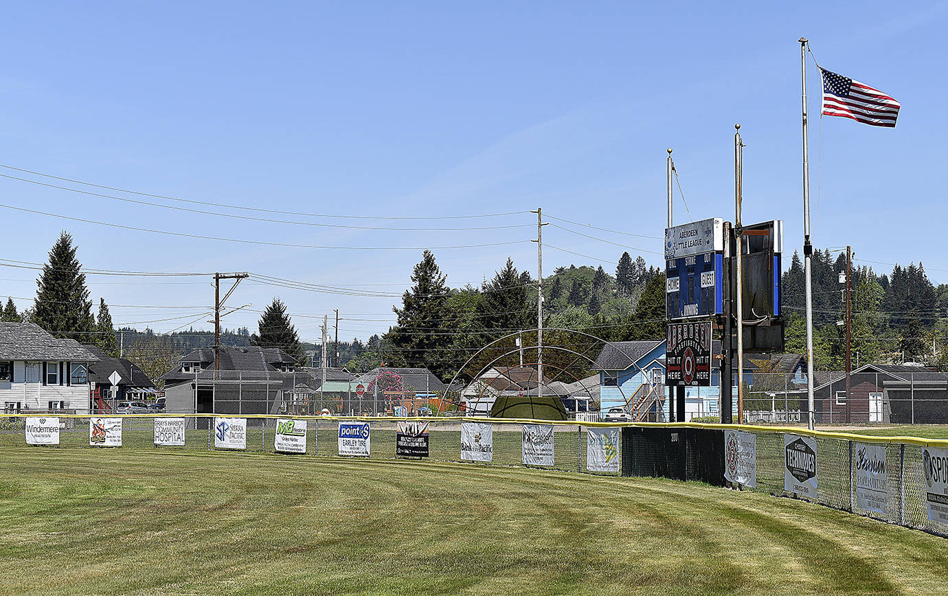 DAN HAMMOCK / THE DAILY WORLD 
Failor Field, the Little League ballpark in south Aberdeen, will get a new, taller fence and a new ADA bathroom thanks in part to a $260,000 state grant.