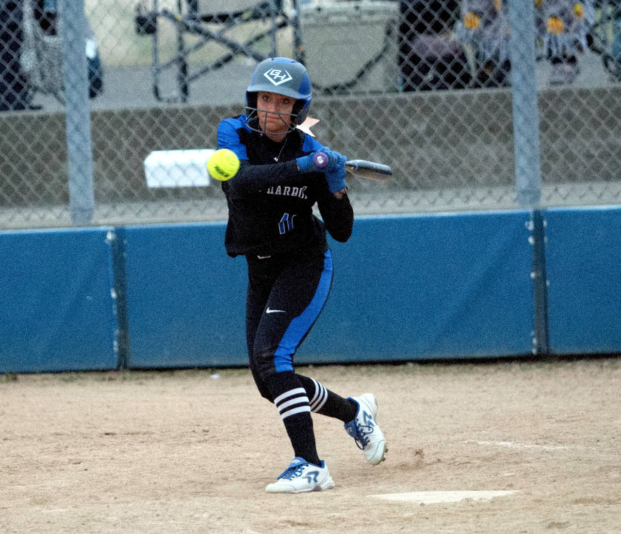 DAILY WORLD FILE PHOTO Grays Harbor College center fielder Kassedy Olson had four hits in a doubleheader against Pierce College on Wednesday in Puyallup.