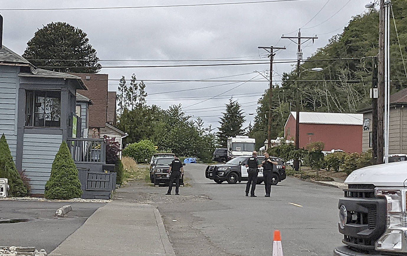 DAVE HAVILAND | THE DAILY WORLD 
Officers from multiple agencies responded to an armed subject, who had barricaded himself in an East Aberdeen residence on July 8. New state laws will impact the way local law enforcement responds to some calls.