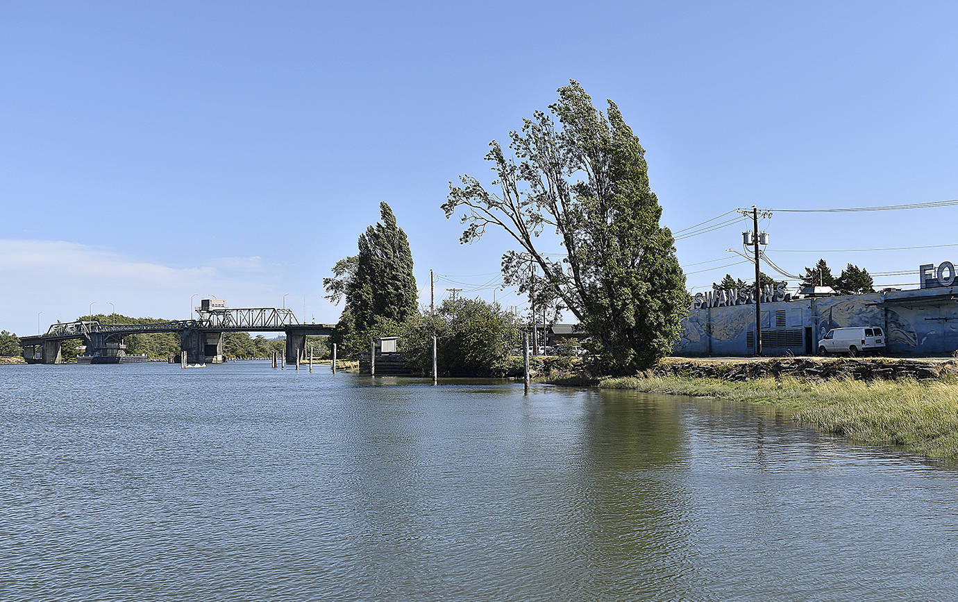 DAN HAMMOCK | THE DAILY WORLD 
The North Shore Levee—West Segment would follow the west bank of the Hoquiam River from the north city limits south to the Simpson Avenue Bridge before winding west and then north to State Route 109.