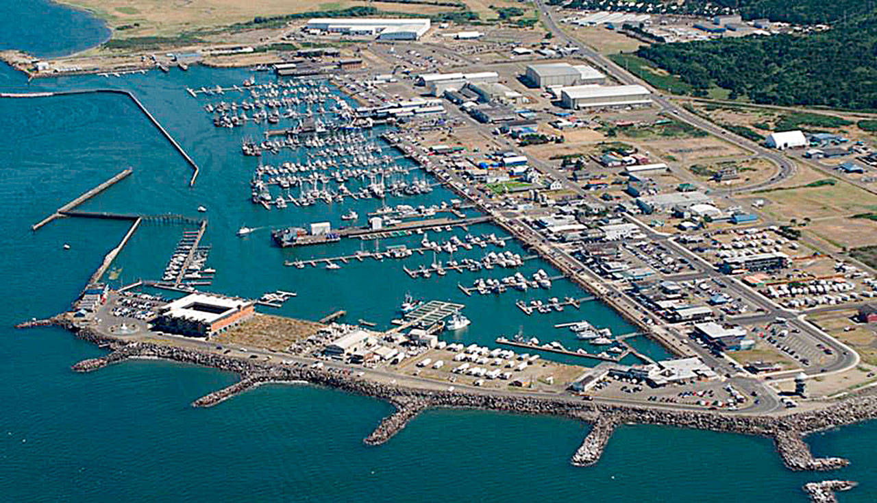 Courtesy of Port of Grays Harbor 
The upcoming drone club at Ocosta Junior/Senior High School will teach students how to assemble and fly drones, and how to capture images over Westport like this of the Westport Marina.