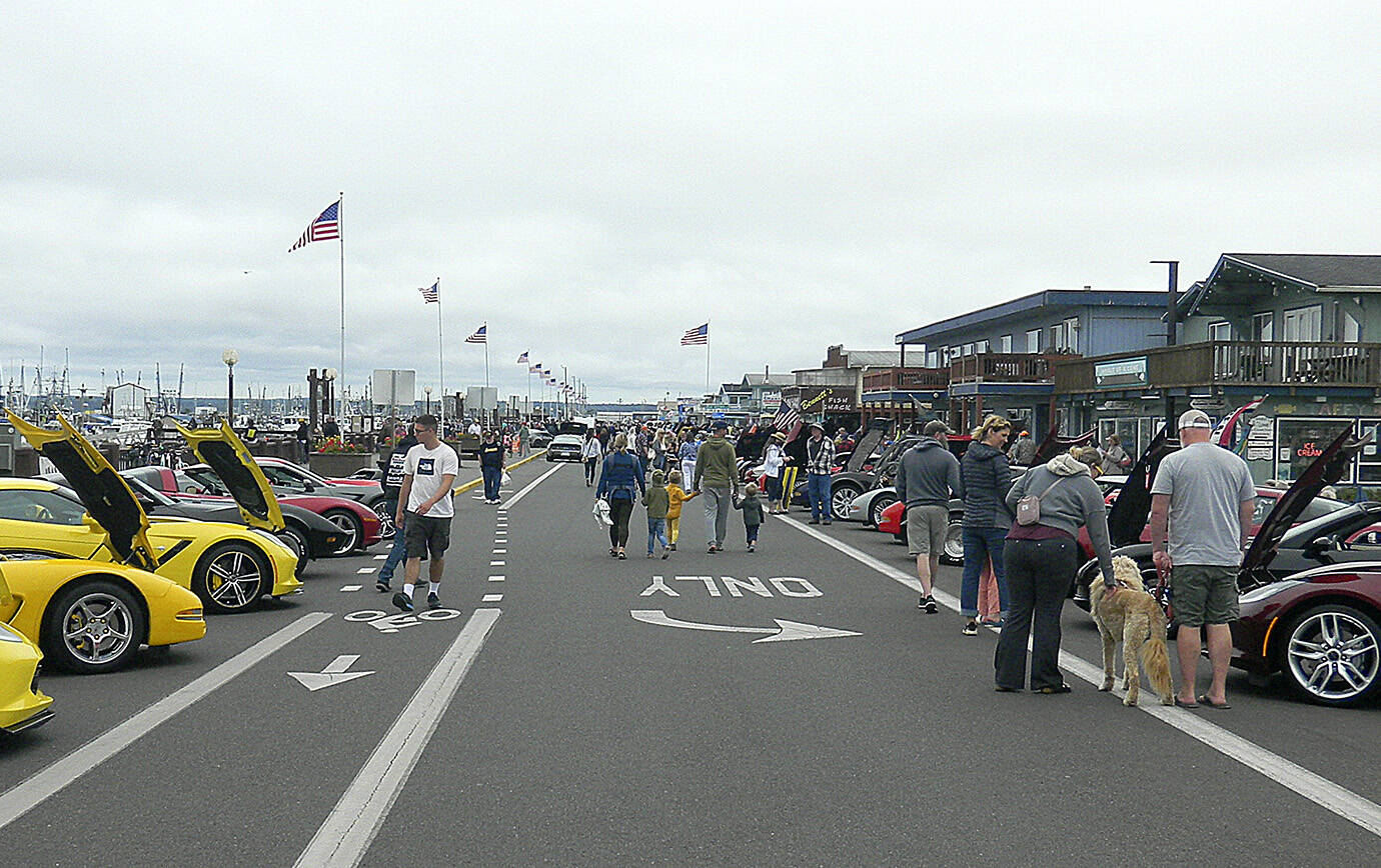 photo by Steve Anderson 
Just up Westhaven Drive from where the Westport Seafood Festival was heating up, dozens of Corvettes ranging from new to classic were on display Saturday, part of the Corvettes of Grays Harbor 12th annual Corvettes at the Marina show.