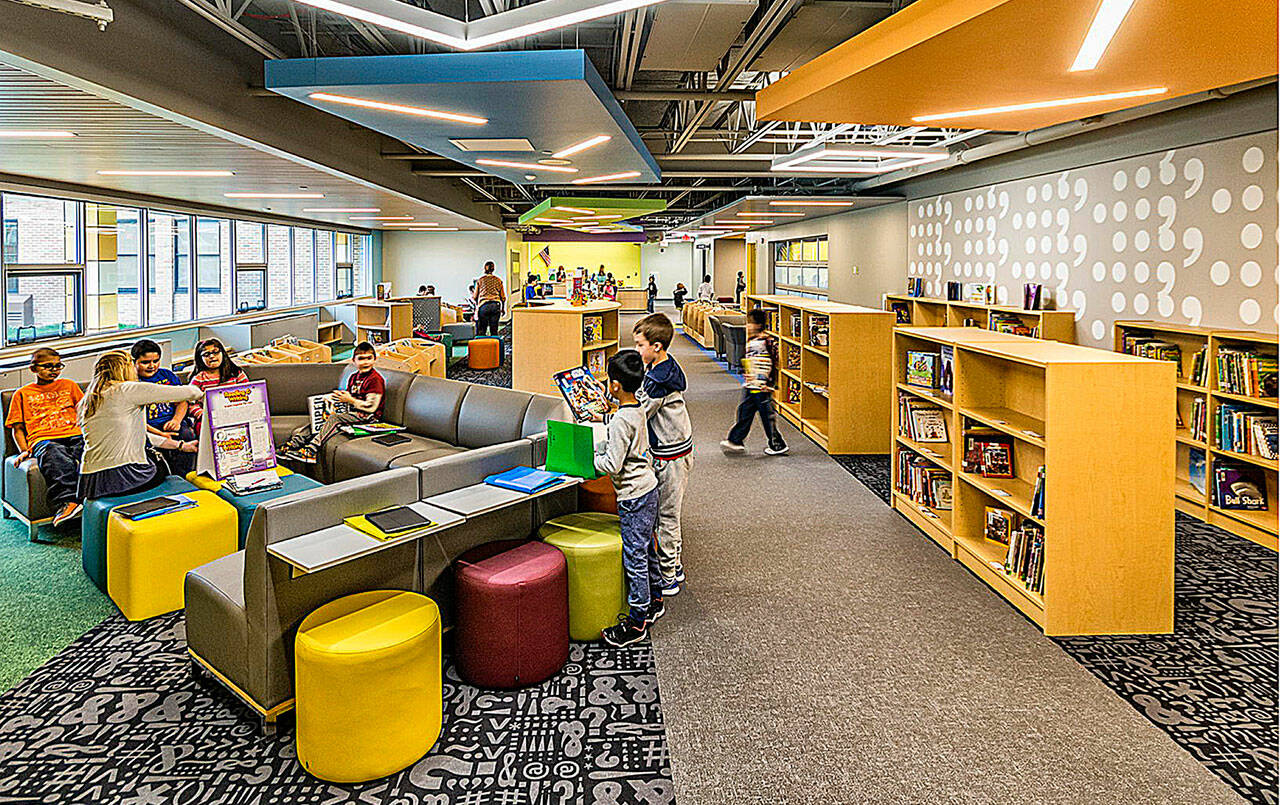 Courtesy image
The youth area in the remodeled Aberdeen Timberland Regional Library would be similar to this, a bright, vibrant and safe space for children up to 5 years old.
