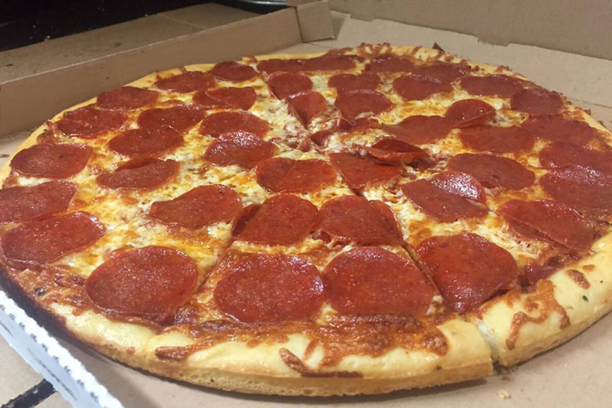 Cascade Pizza classic pepperoni is hand made in store and served piping hot from a traditional brick pizza oven.
