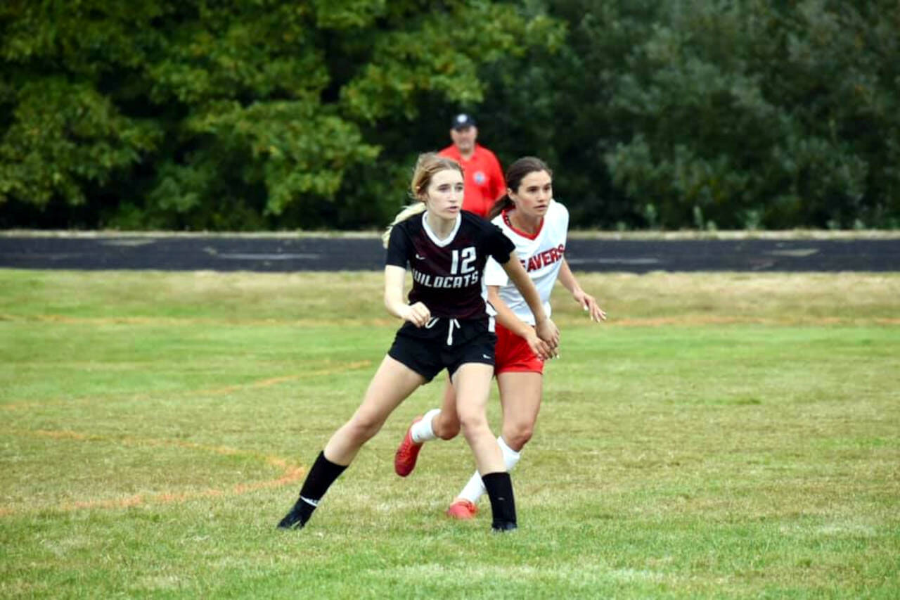 PHOTO BY JENNIFER RAFFELSON Ocosta forward Miki Ness (12) was named to the 2B Central - North First Team after scoring 22 goals this season.