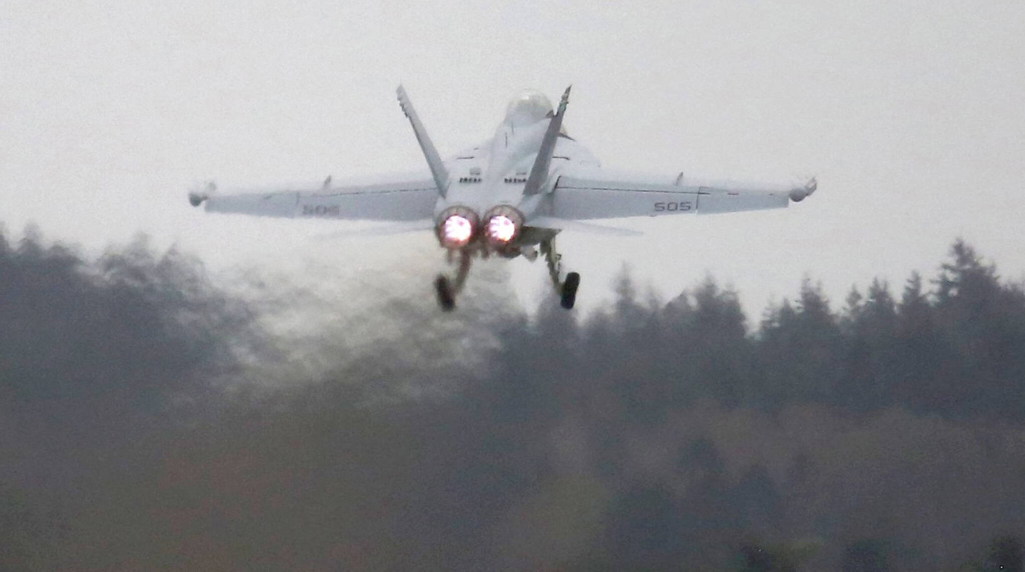 Ken Lambert | Seattle Times, file photo 
An EA-18G Growler takes off from Naval Air Station Whidbey Island during an exercise on March 10, 2016.
