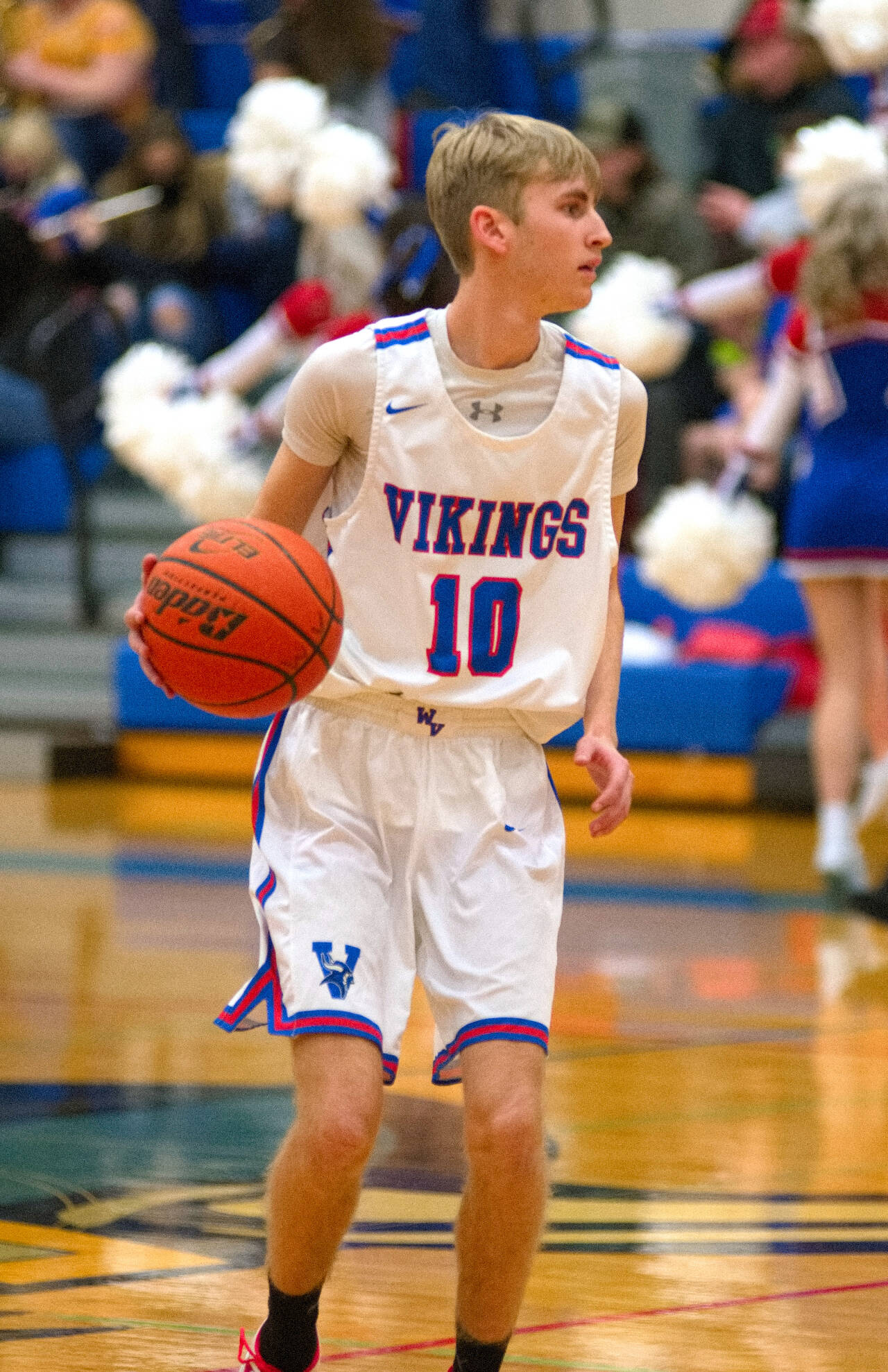 DAILY WORLD FILE PHOTO Willapa Valley’s Riley Pearson was named to the 1B Columbia Valley League’s First Team after leading the Vikings with 12.3 points per game this season.