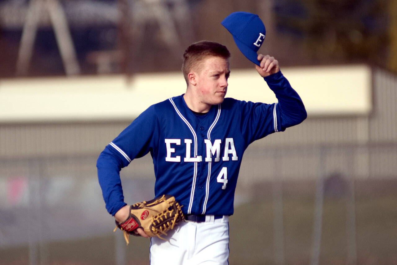 DAILY WORLD FILE PHOTO Elma’s Grant Vessey, seen here in a file photo, drove in the game-winning run with a single in the eight inning to give the Eagles a 13-12 victory over Aberdeen on Saturday in Elma.