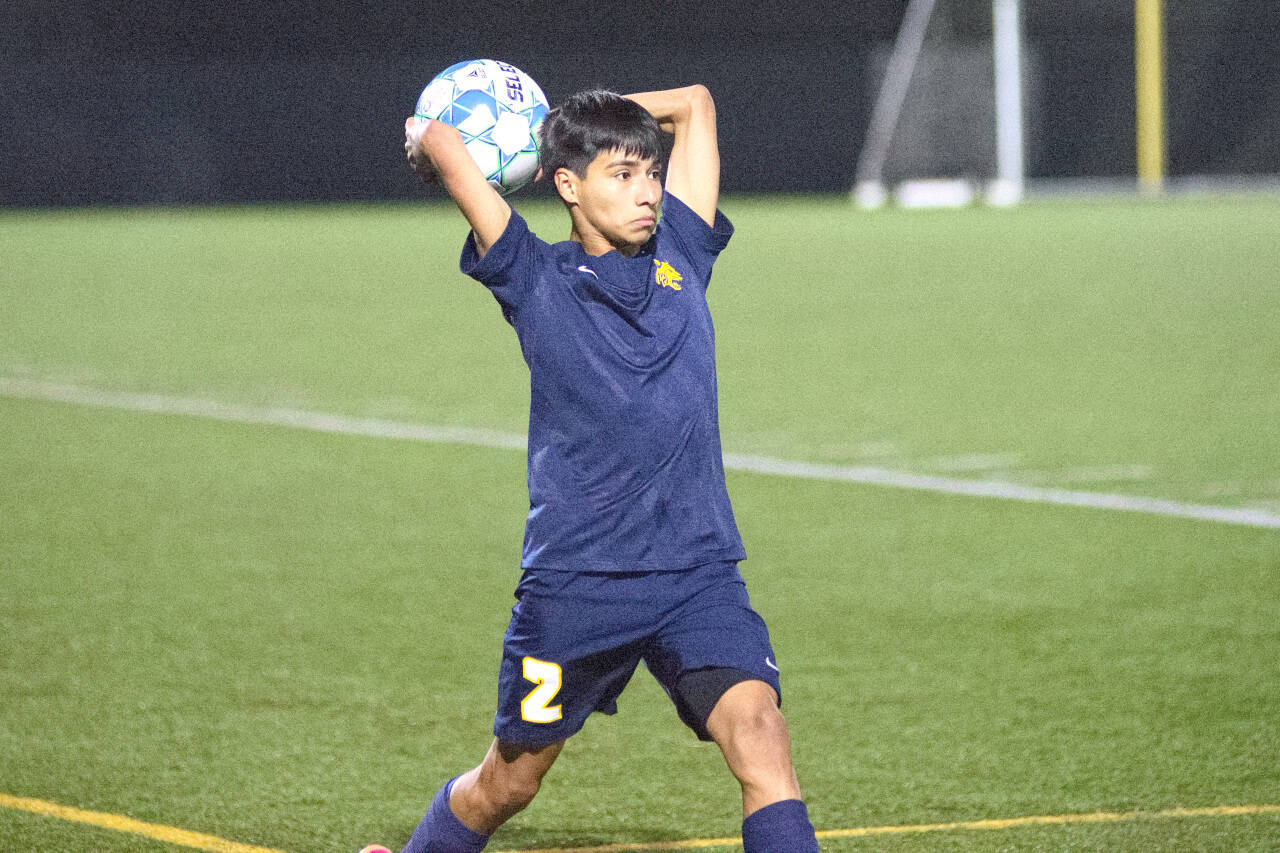 DAILY WORLD FILE PHOTO Aberdeen junior Hugo Garcia, seen here in a file photo, was one of several Bobcats cited for playing a strong defensive game as Aberdeen defeated WF West 5-4 in a penalty-kick shootout on Tuesday in Aberdeen.