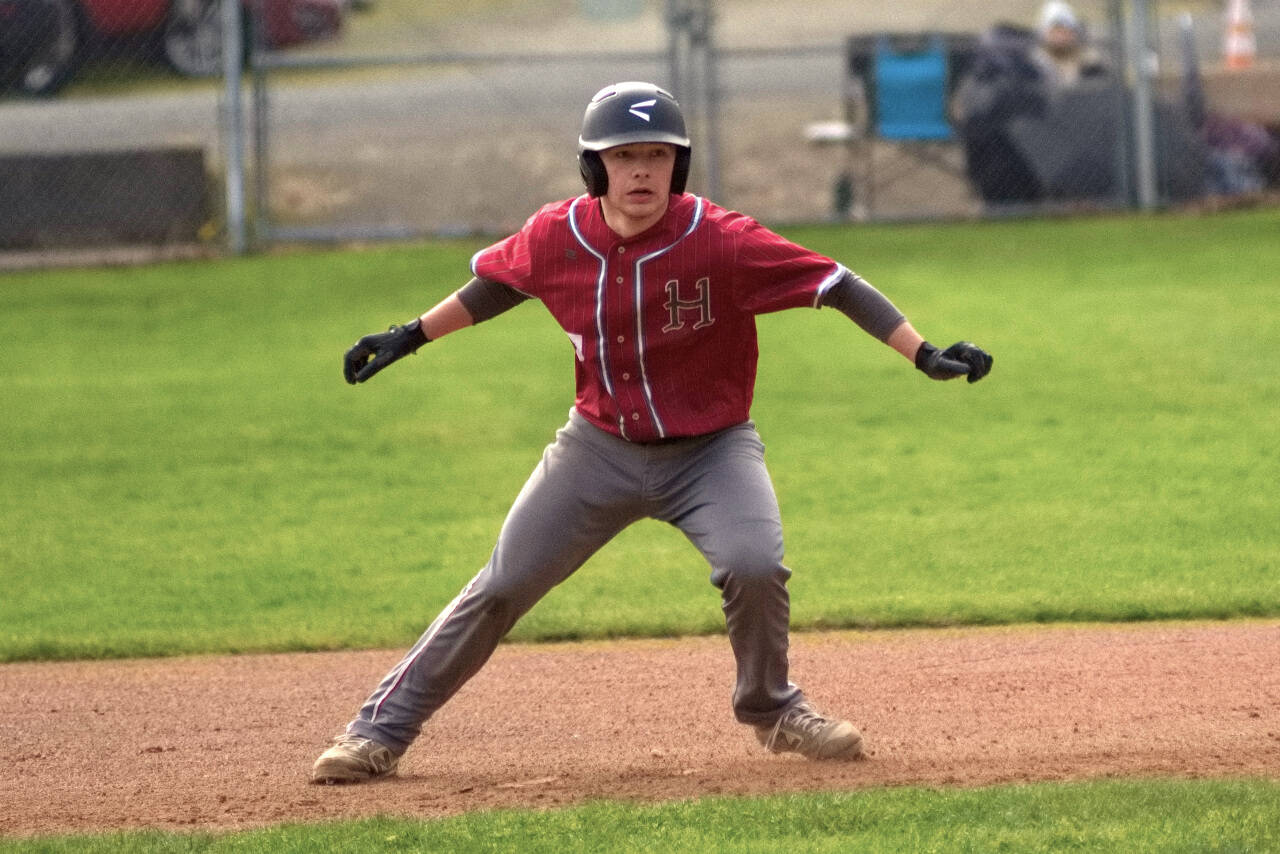 DAILY WORLD FILE PHOTO Hoquiam’s Dom Standstipher, seen here in a file photo, went 3-for-4 with two RBI and two extra-base hits as the Grizzlies snapped a seven-game losing streak with a 4-2 win over Ilwaco on Thursday in Hoquiam.
