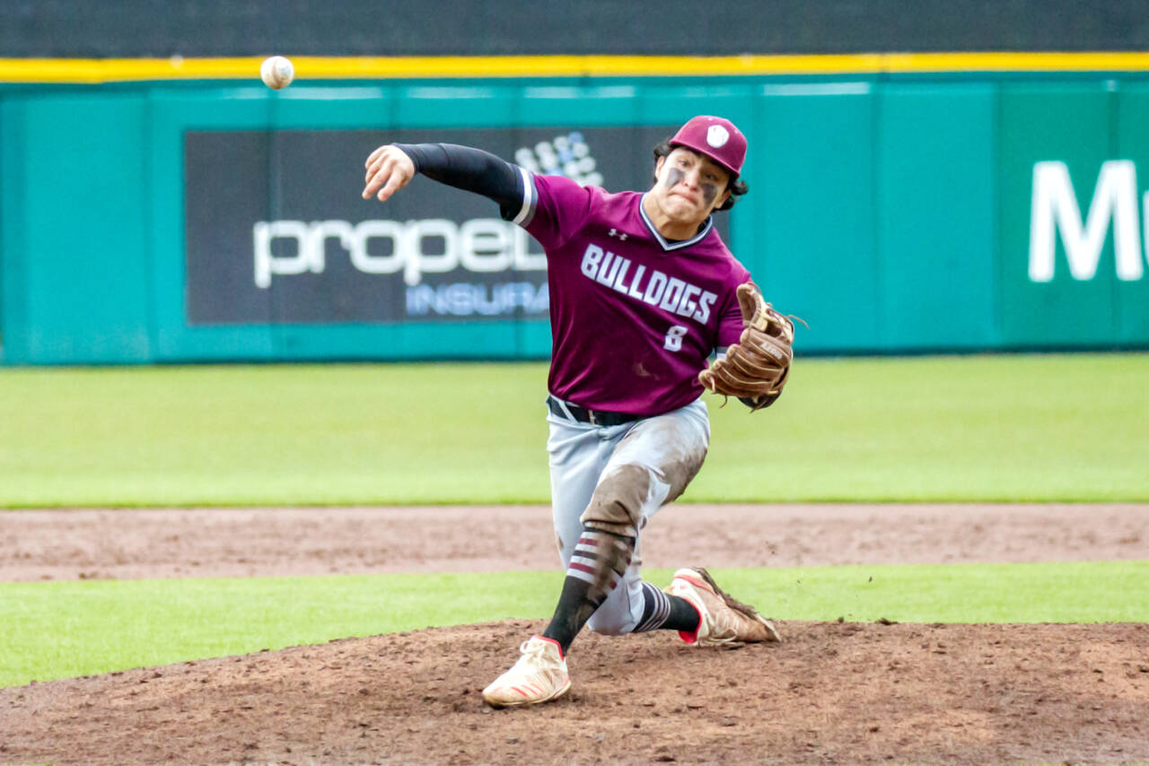 PHOTO BY SHAWN DONNELLY Montesano pitcher Isaac Pierce, seen here in a file photo, allowed just two hits in tossing a 4-0 complete-game shutout over Elma on Friday in Elma.