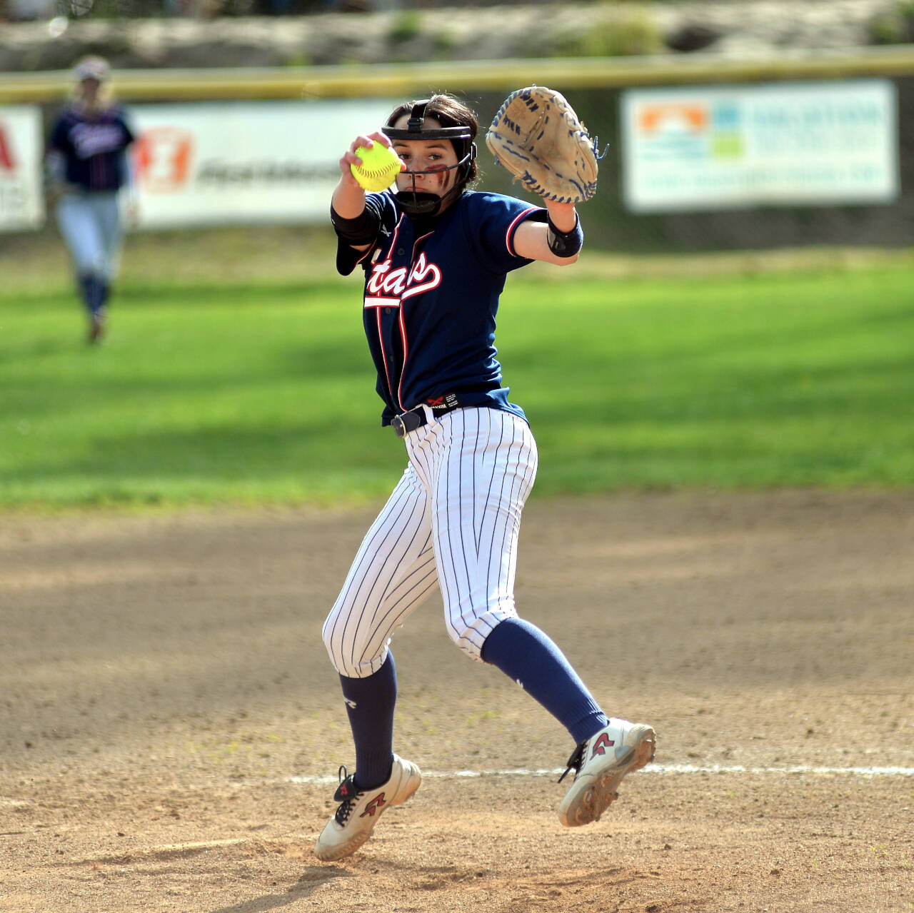 RYAN SPARKS | THE DAILY WORLD Pe Ell-Willapa Valley pitcher Dani Shannon allowed one run in three innings to pick up the win in Game 2 of a doubleheader against Ocosta on Tuesday in Westport.