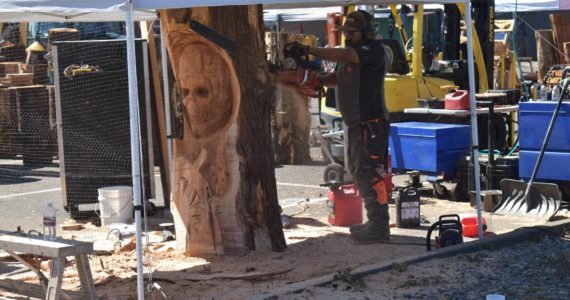 Allen Leister | The Daily World
The Sand & Sawdust Festival features carvings of all things imaginable from Bigfoot, bears, eagles, to the Grim Reaper. As long as it’s considered family-friendly, carvers have full control of the art they make.