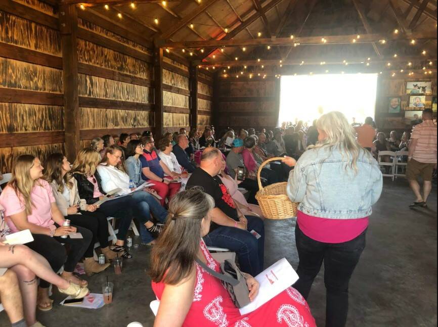 More than 150 people gathered to support the auction dinner to raise awareness and money for Oakley Carlson’s reward fund on Saturday, July 16, 2022, in McCleary. Nearly $50,000 was raised following the conclusion of the event. (Photo Courtesy of Light the Way)
