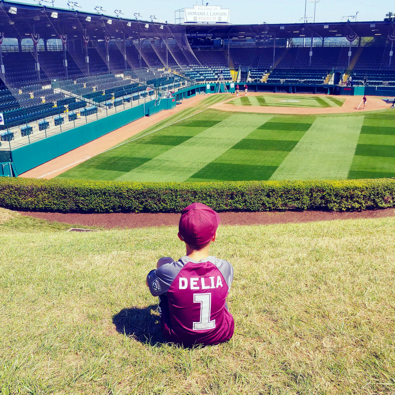 SUBMITTED PHOTO 
Montesano Little Leaguer Kesten Delia looks over the field at Lamade Stadium in Williamsport, Penn., in late August. Delia and his grandfather, John, attended several Little League World Series games including the championship game on Sunday, Aug. 28, 2022.