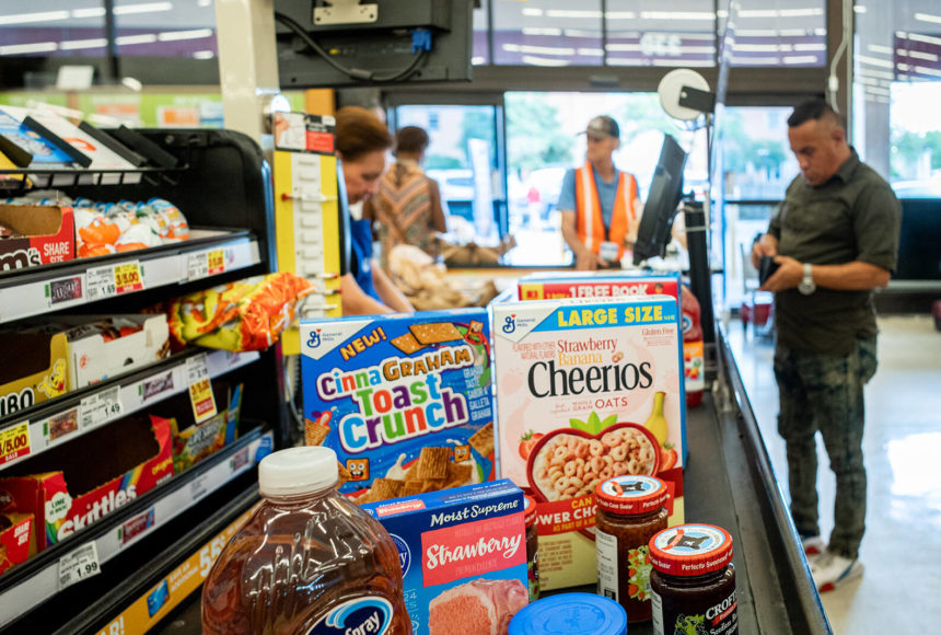 <p>Brandon Bell | Getty Images | TNS | File Photo </p>
                                <p>A cashier processes a customer’s order in a Kroger grocery store on July 15, 2022, in Houston.</p>