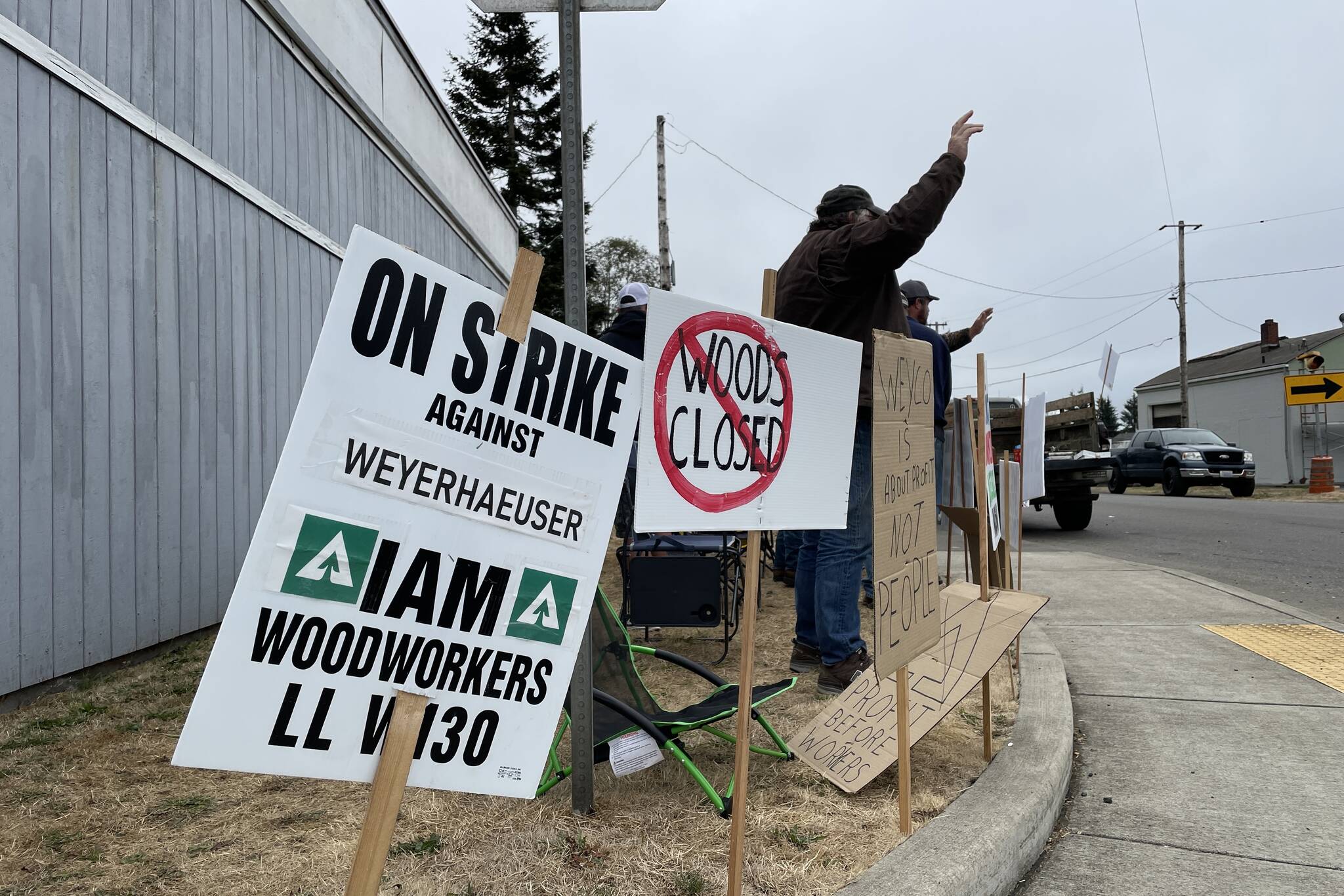 Union members have been striking against Weyerhaeuser at facilities across the state since Sept. 13.